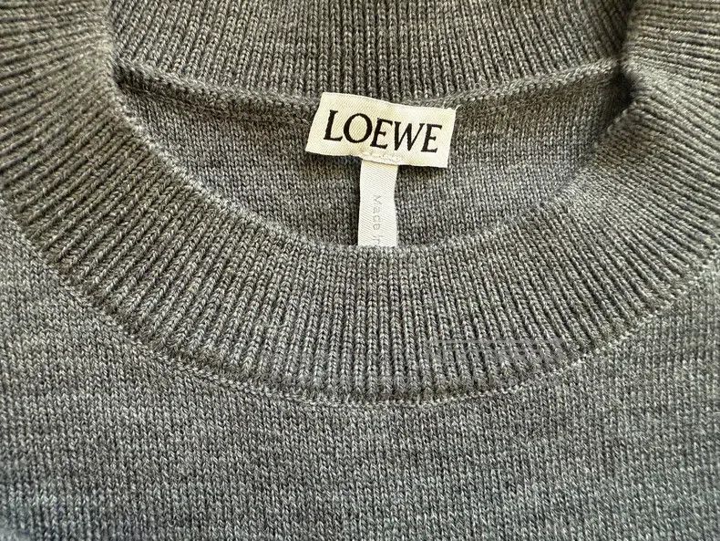Loewe LOEWE Loose short-length crew neck ribbed sweater Size S / US 4 / IT 40 - 7 Thumbnail