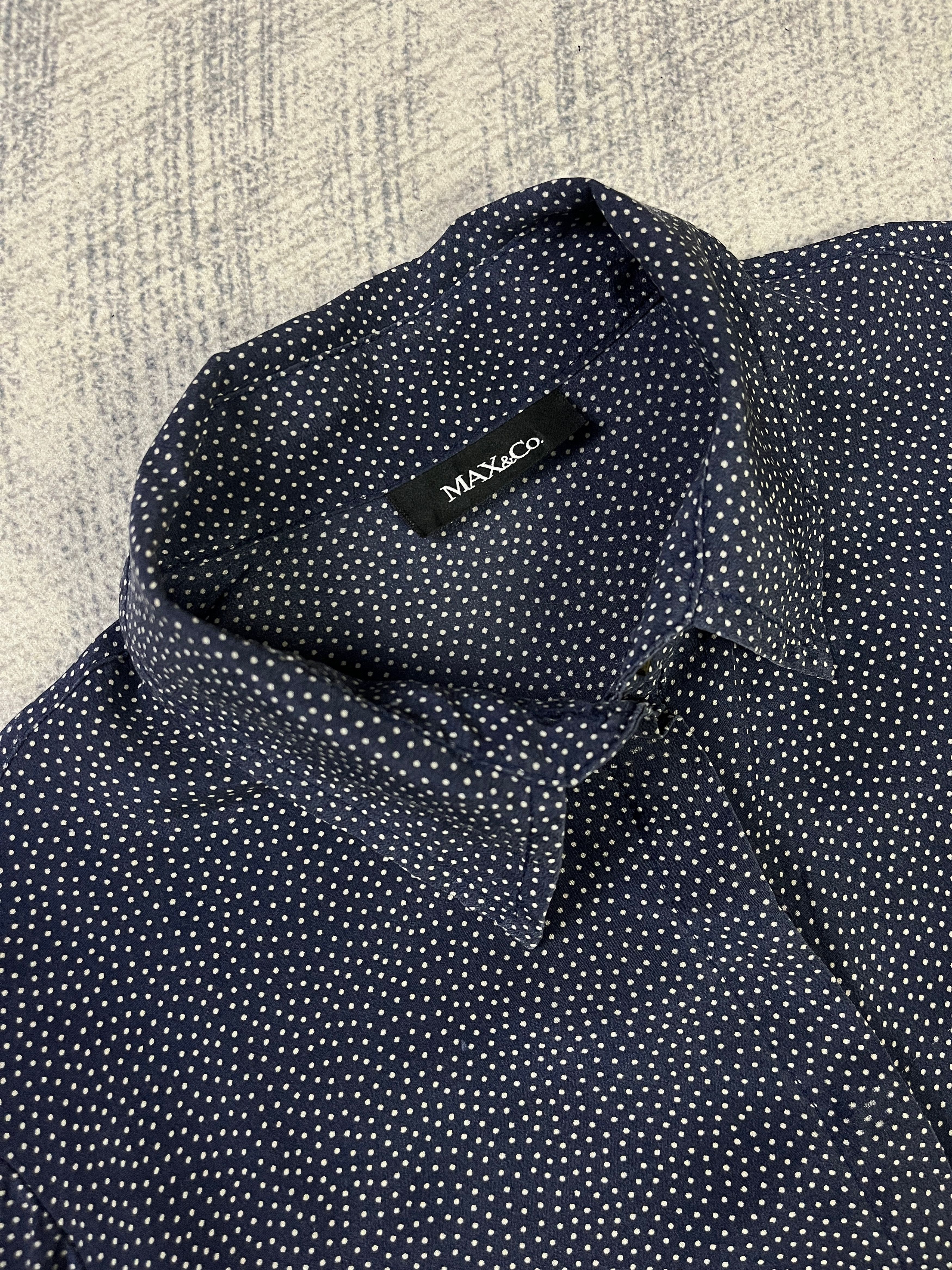 MAX&Co. Max & Co Silk Polka Dot Blouse Button Ups Made in Moldova Size XS / US 0-2 / IT 36-38 - 8 Thumbnail