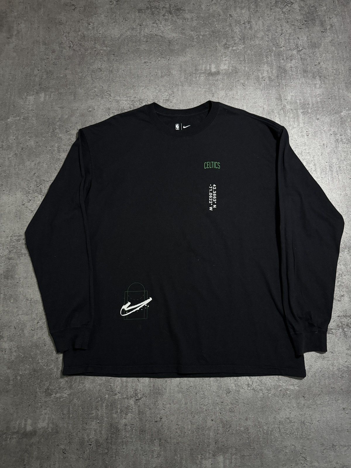NBA × Nike Nike x NBA Boston Celtics Boxy Longsleeve Swoosh Y2K Rap Size US L / EU 52-54 / 3 - 2 Thumbnail