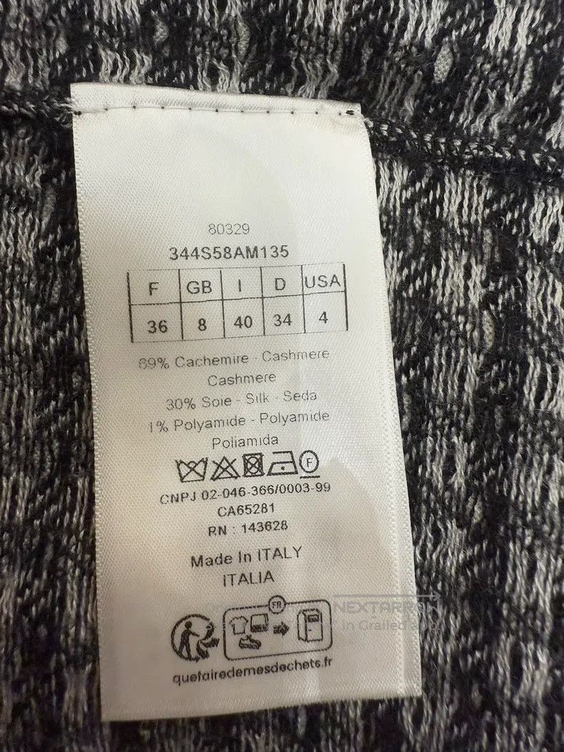 Dior Dior Black and white checkered short-sleeved knitwear shor Size XS / US 0-2 / IT 36-38 - 5 Thumbnail