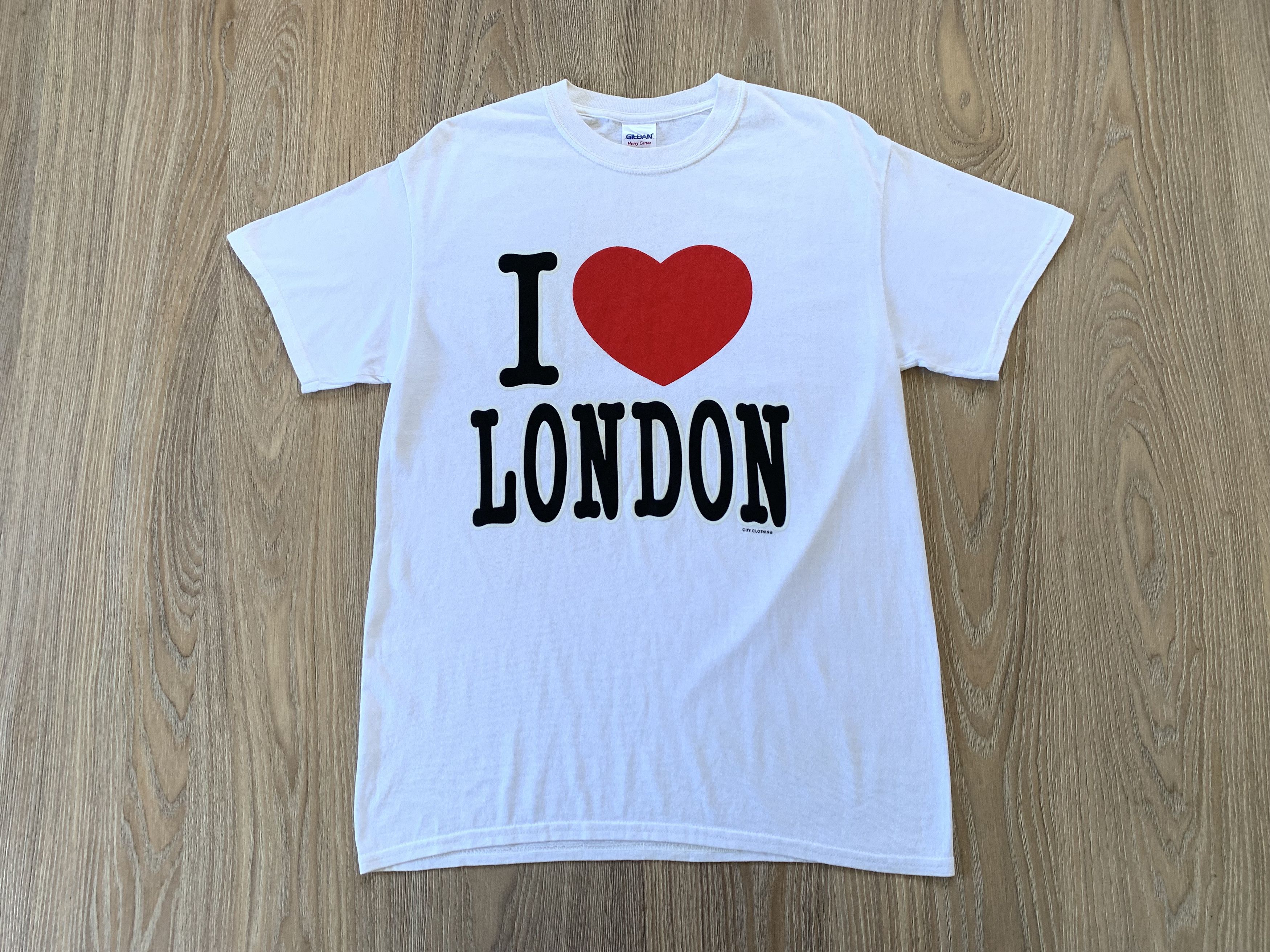Gildan × Vintage Vintage I love London White Printed T Shirt Size US M / EU 48-50 / 2 - 11 Thumbnail