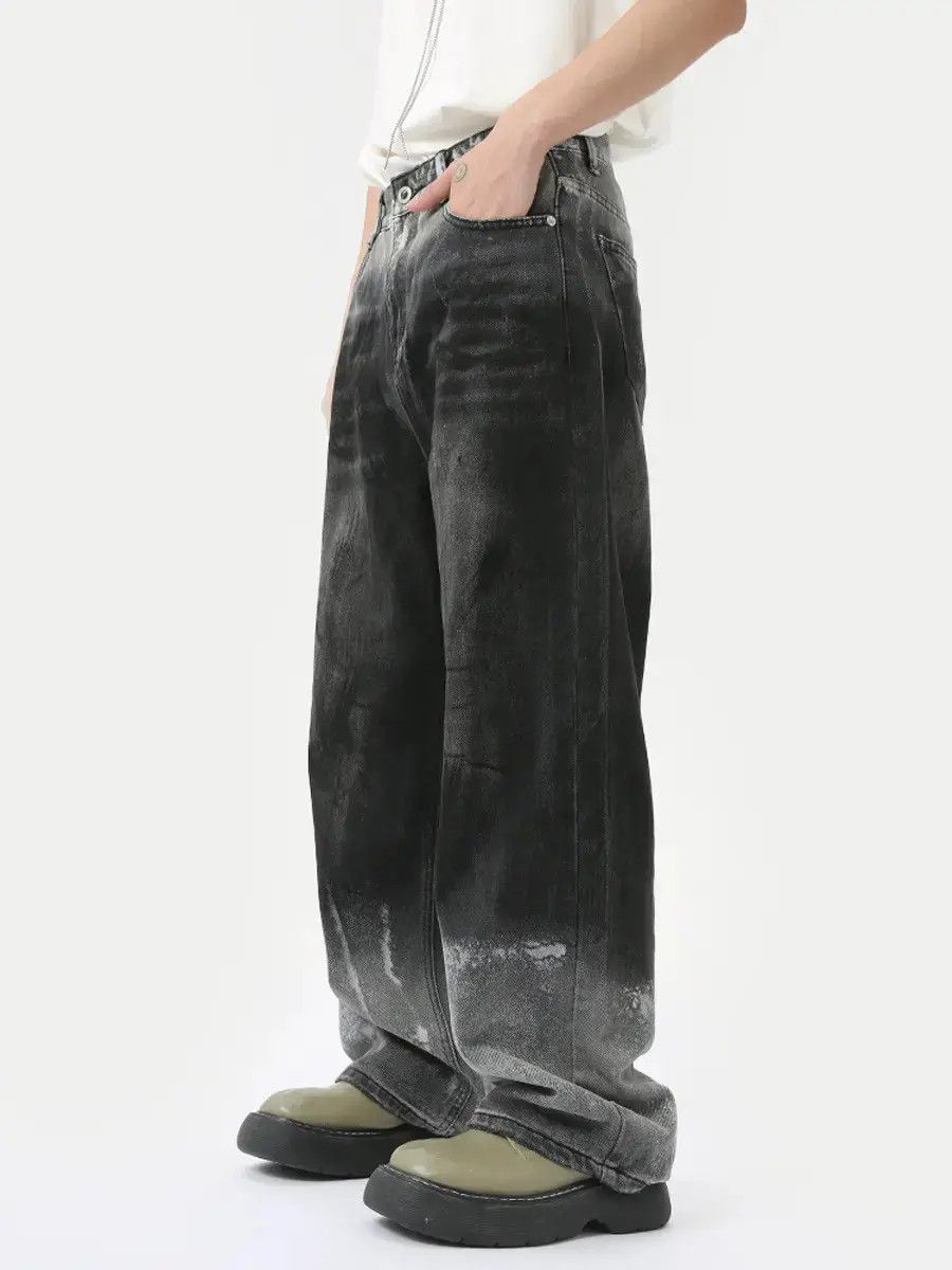 Japanese Brand Retro loose gradient micro flared jeans Size US 32 / EU 48 - 1 Thumbnail
