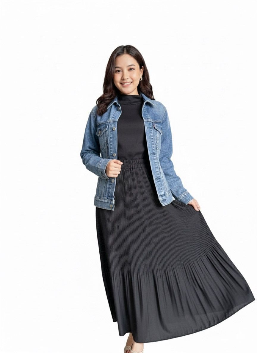 Other Women’s Cotton Polyester Midi Skirt – Casual & Elegant Size 36" / US 14 / IT 50 - 2 Thumbnail