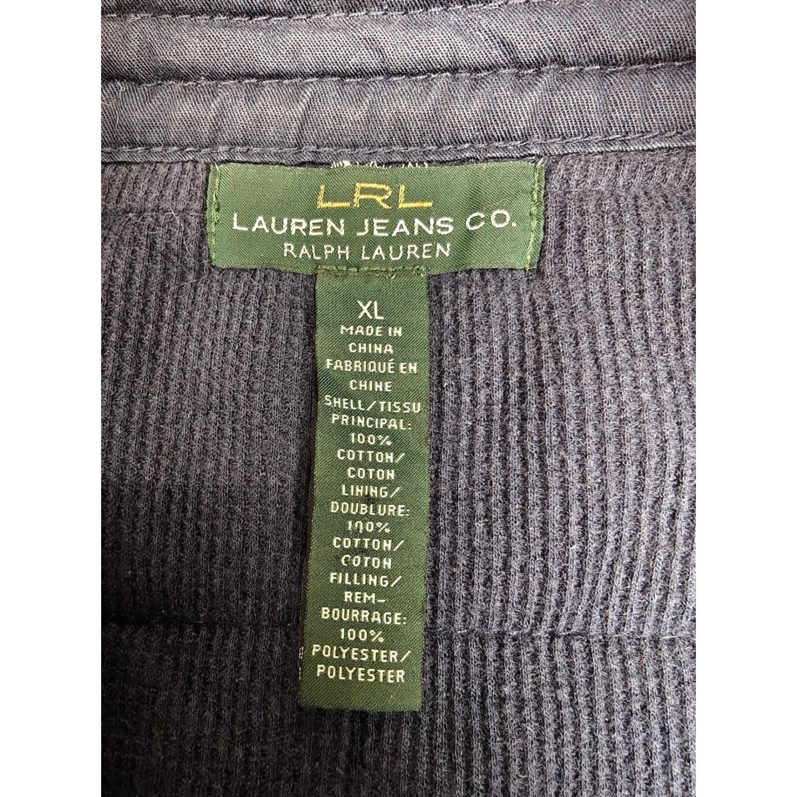 Ralph Lauren VINTAGE Lauren Ralph Lauren Military Fireman Jacket Womens XL Blue Quilted Jacket Size XL / US 12-14 / IT 48-50 - 4 Thumbnail