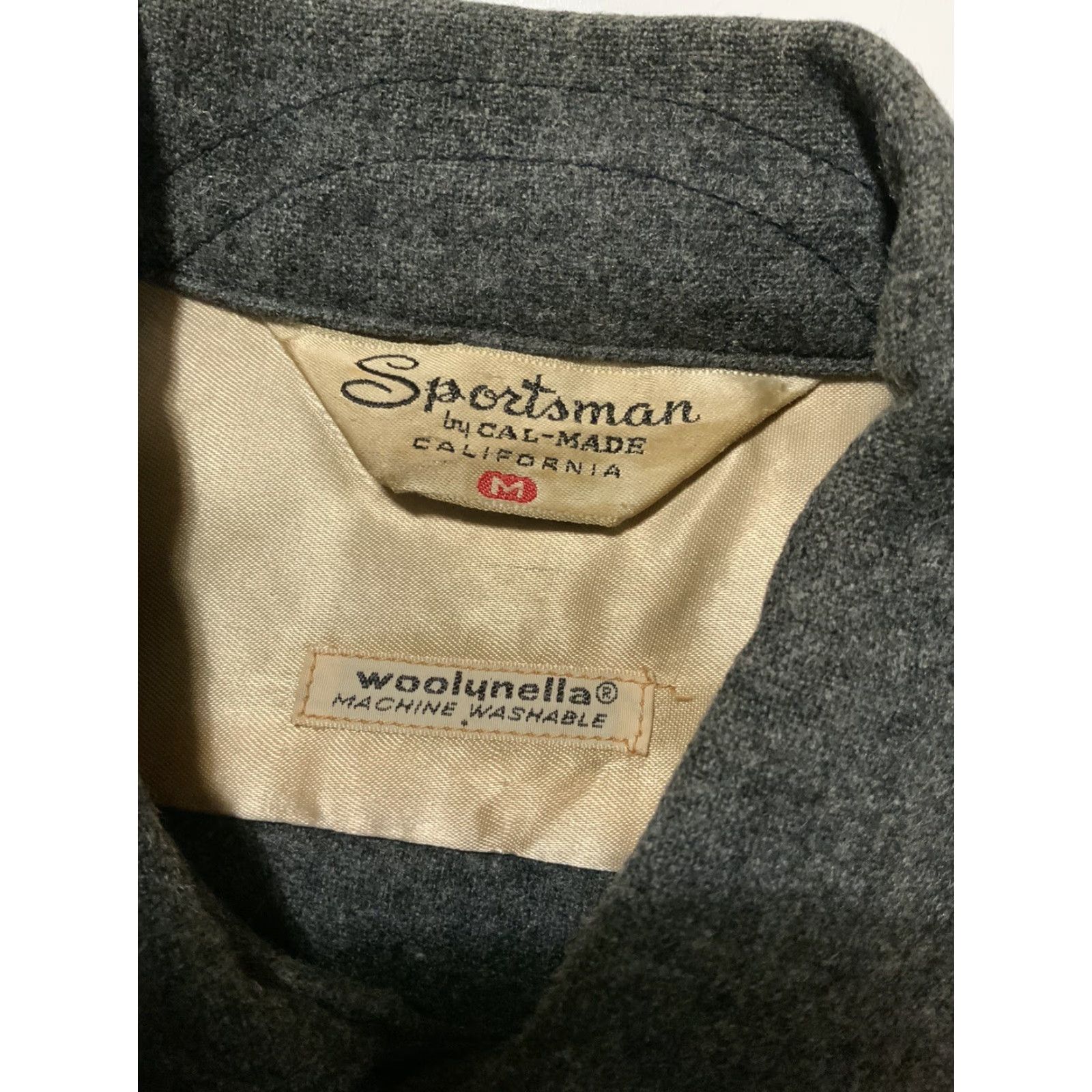 Vintage VINTAGE Sportsman By Cal-Made California Woolunella Loop Collar Shirt MD 1960s Rockabilly Crest Pocket Button Long Sleeve Mens M Size US M / EU 48-50 / 2 - 5 Thumbnail