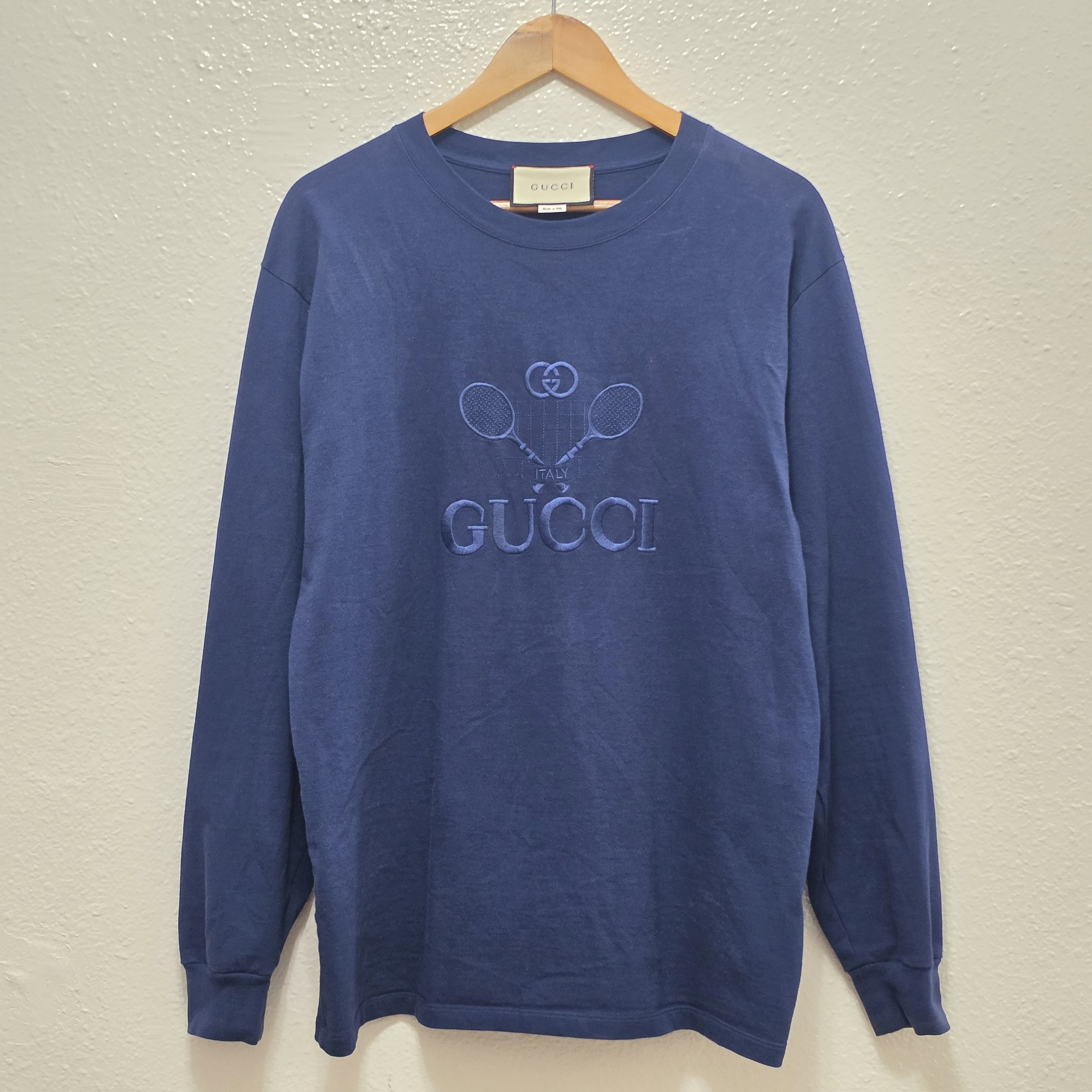Gucci Tennis GG logo long sleeve shirt Size US L / EU 52-54 / 3 - 3 Thumbnail