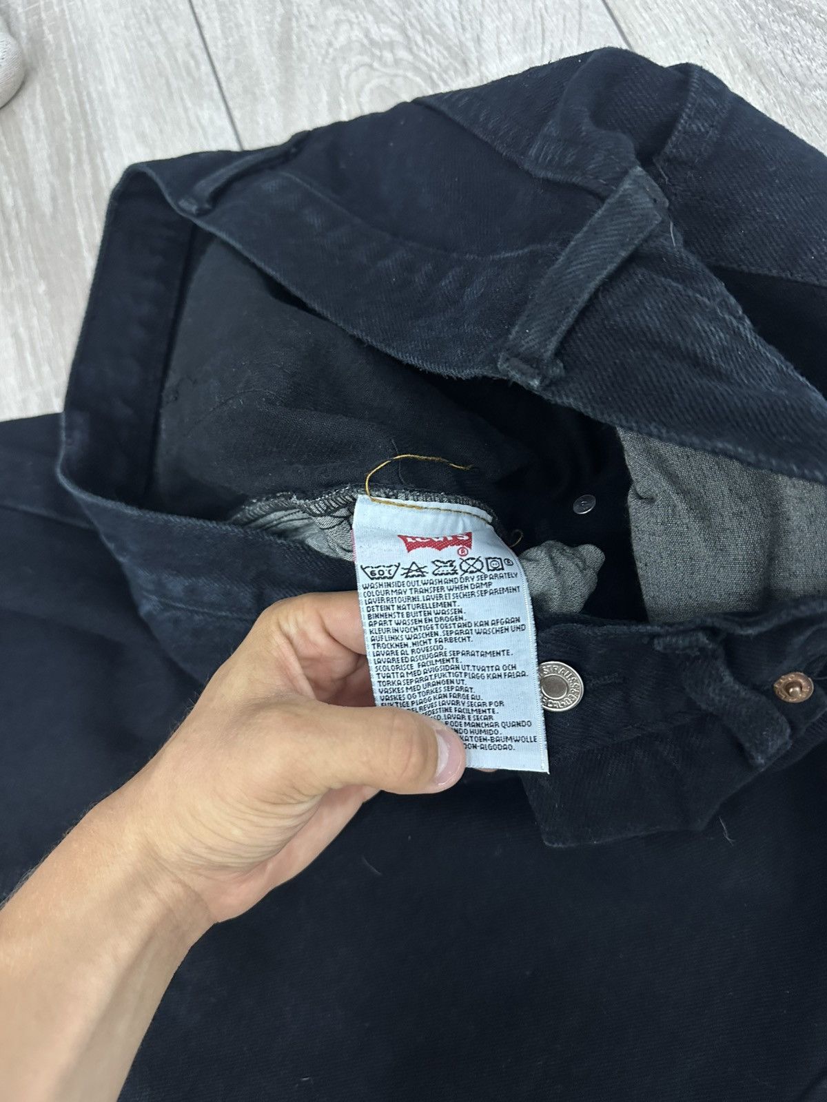 Levi's Levis 501 90s Baggy Wide Black Jeans Size US 32 / EU 48 - 9 Thumbnail