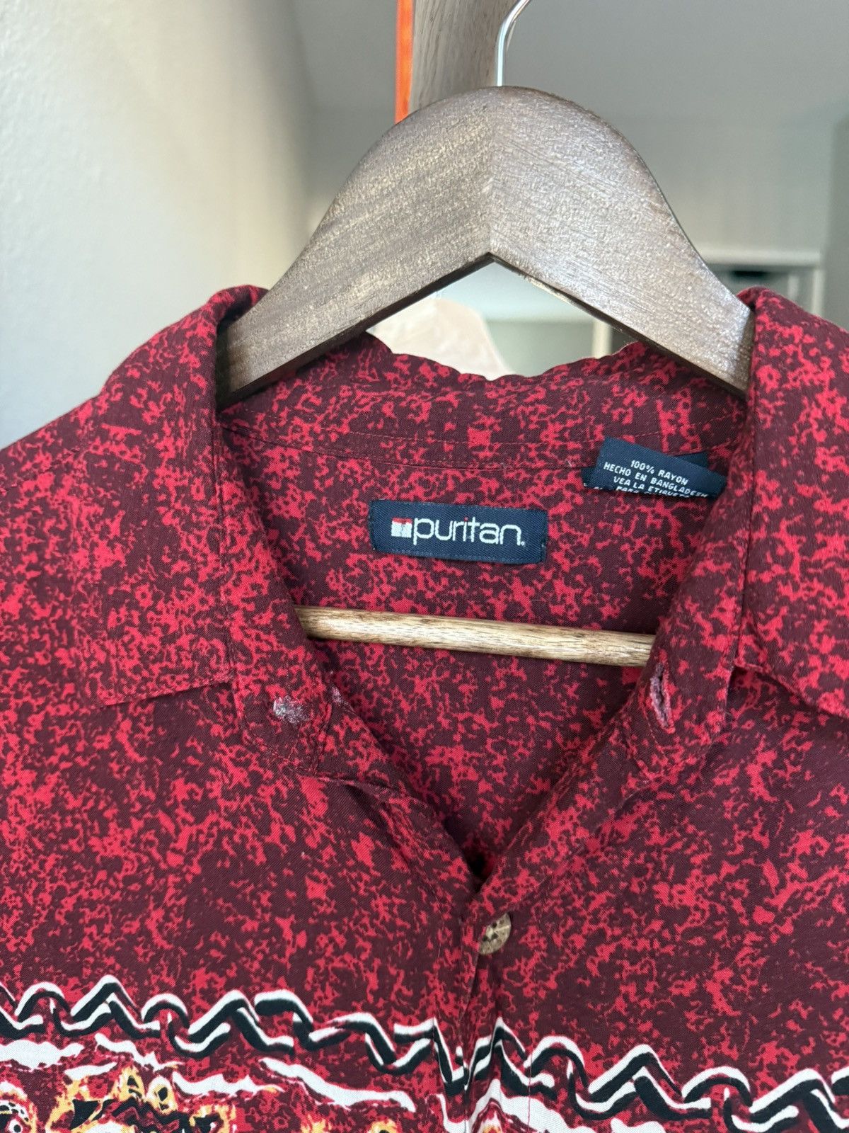Puritan 90’s Print Hawaiian Shirt Size US L / EU 52-54 / 3 - 2 Thumbnail
