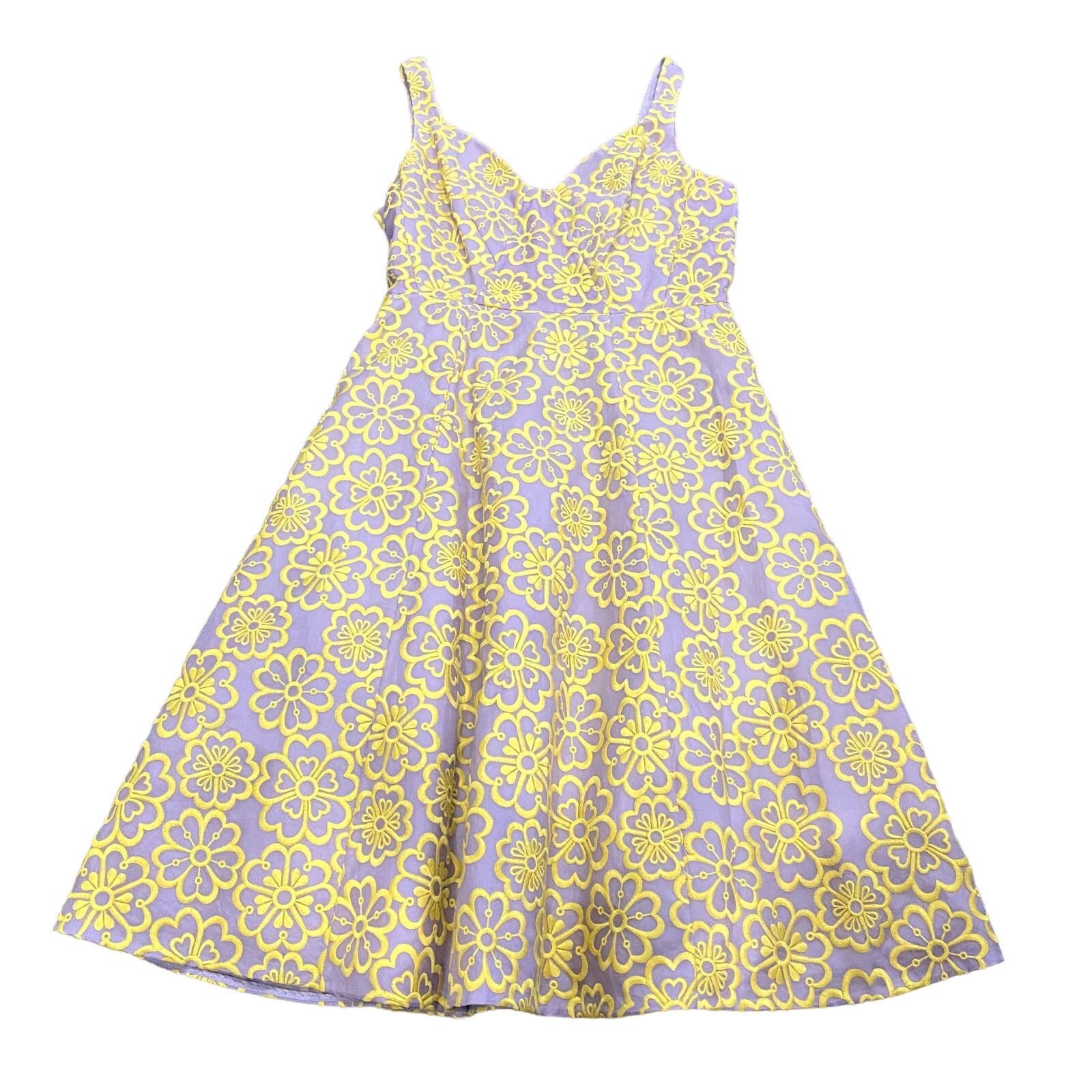 Kate Spade Kate Spade Floral Organza Dress in Yellow/Lilac, Size US4 Size S / US 4 / IT 40 - 2 Thumbnail