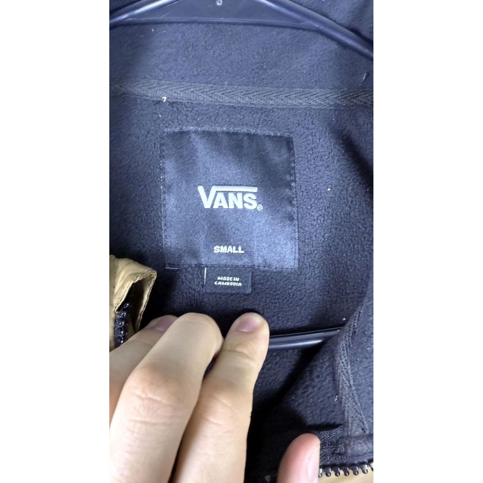 Vans VANS Thatcher Vest Mens Small Black Tan Fleece Full Zip Sleeveless Jacket New Size US S / EU 44-46 / 1 - 3 Thumbnail