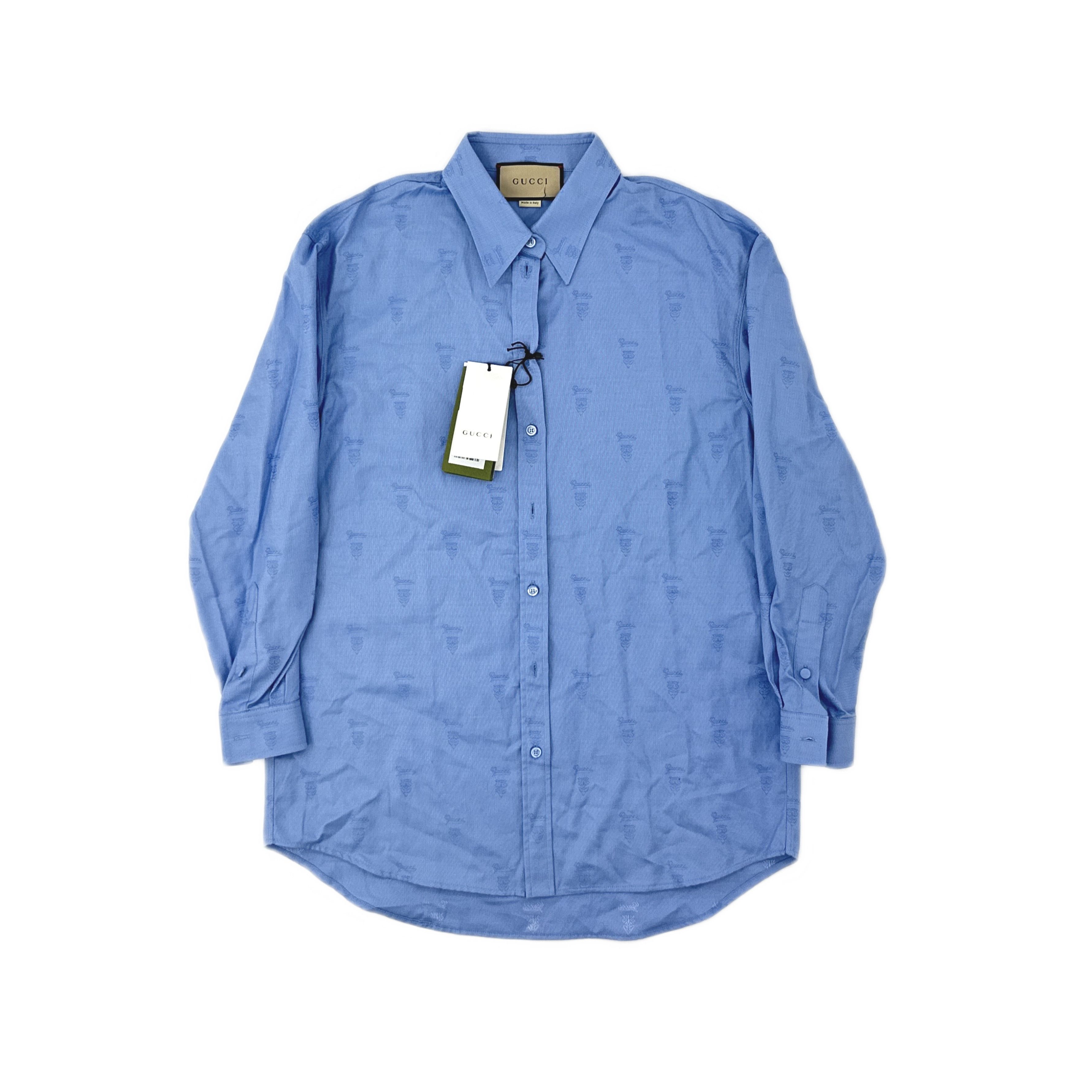 Gucci Gucci Monogram Cotton Button Up Shirt Size 38 Size XS / US 0-2 / IT 36-38 - 1 Thumbnail