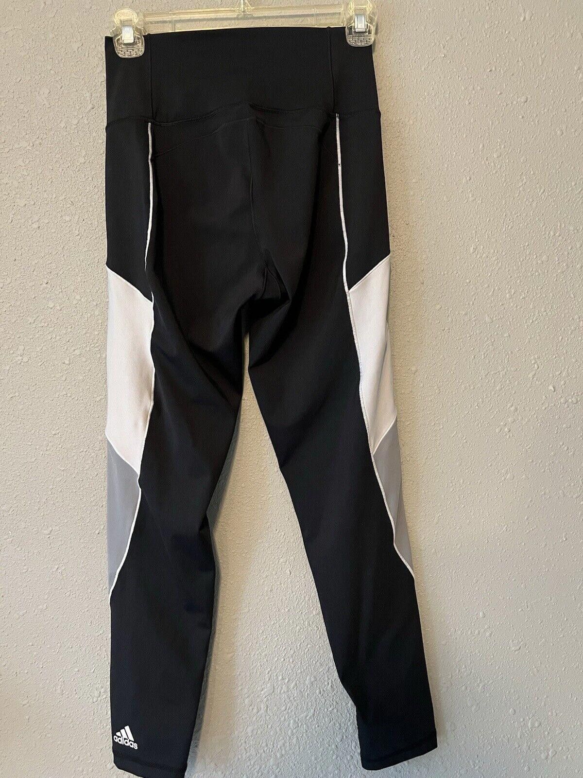 Adidas adidas Womens Believe This Block Tights Medium Black White Size 32" / US 10 / IT 46 - 4 Thumbnail