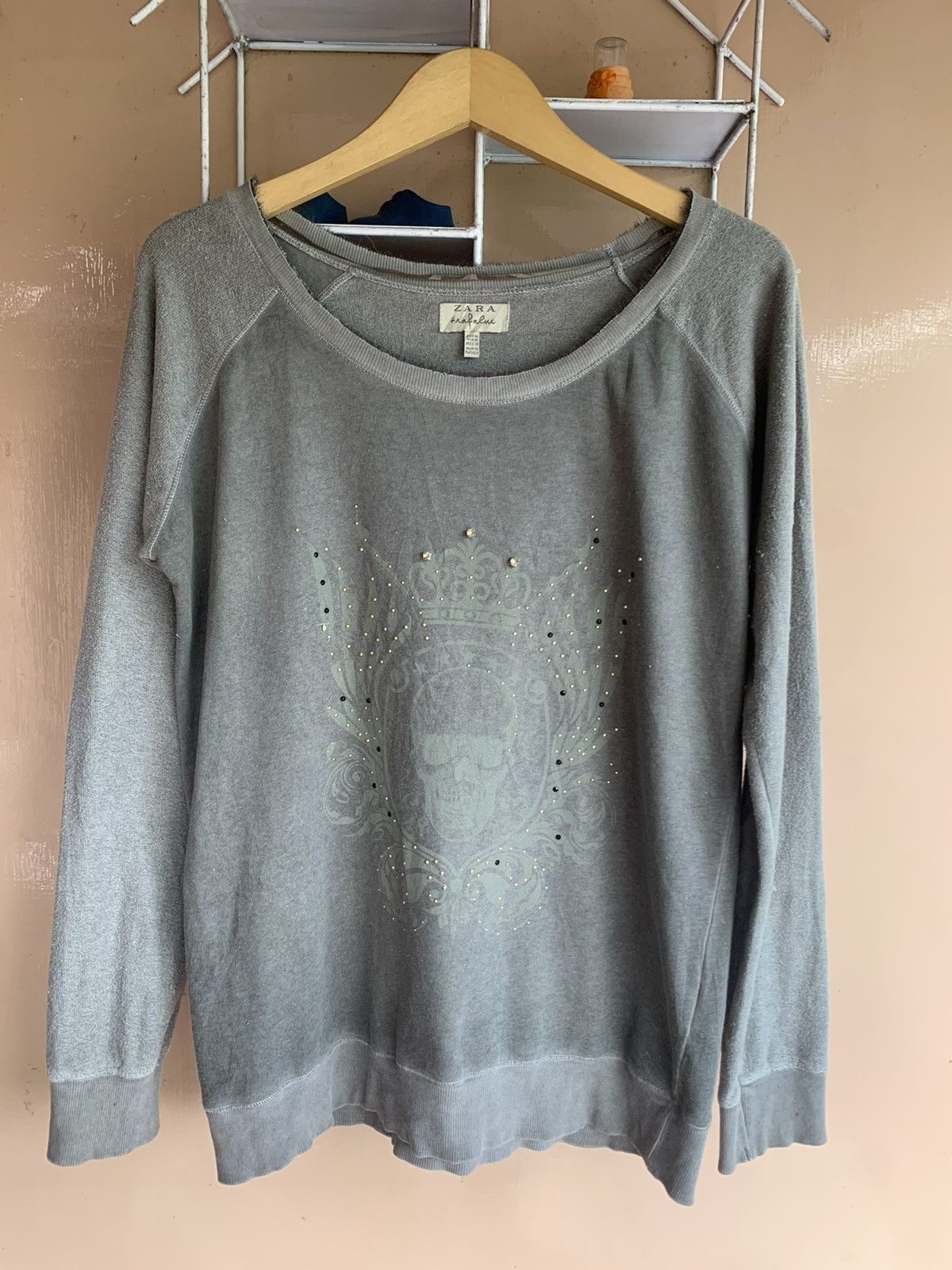 Designer × Zara ZARA Arcive Skull Long Sleeve Size US L / EU 52-54 / 3 - 1 Thumbnail