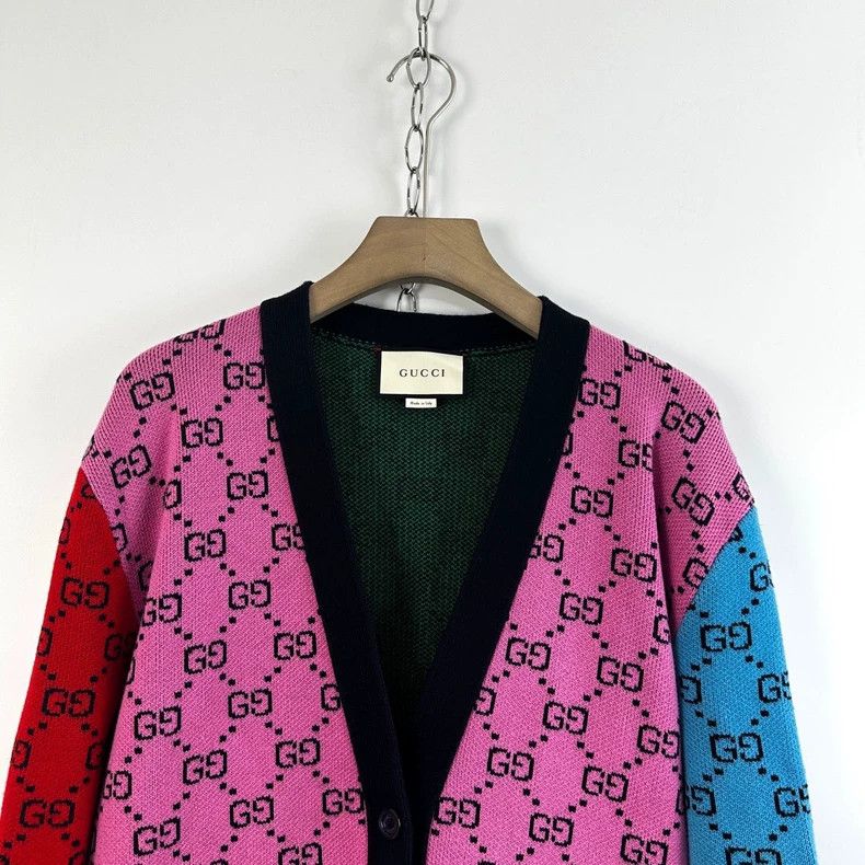 Gucci Gucci Full-print double G knitted sweater coat Size S / US 4 / IT 40 - 3 Thumbnail
