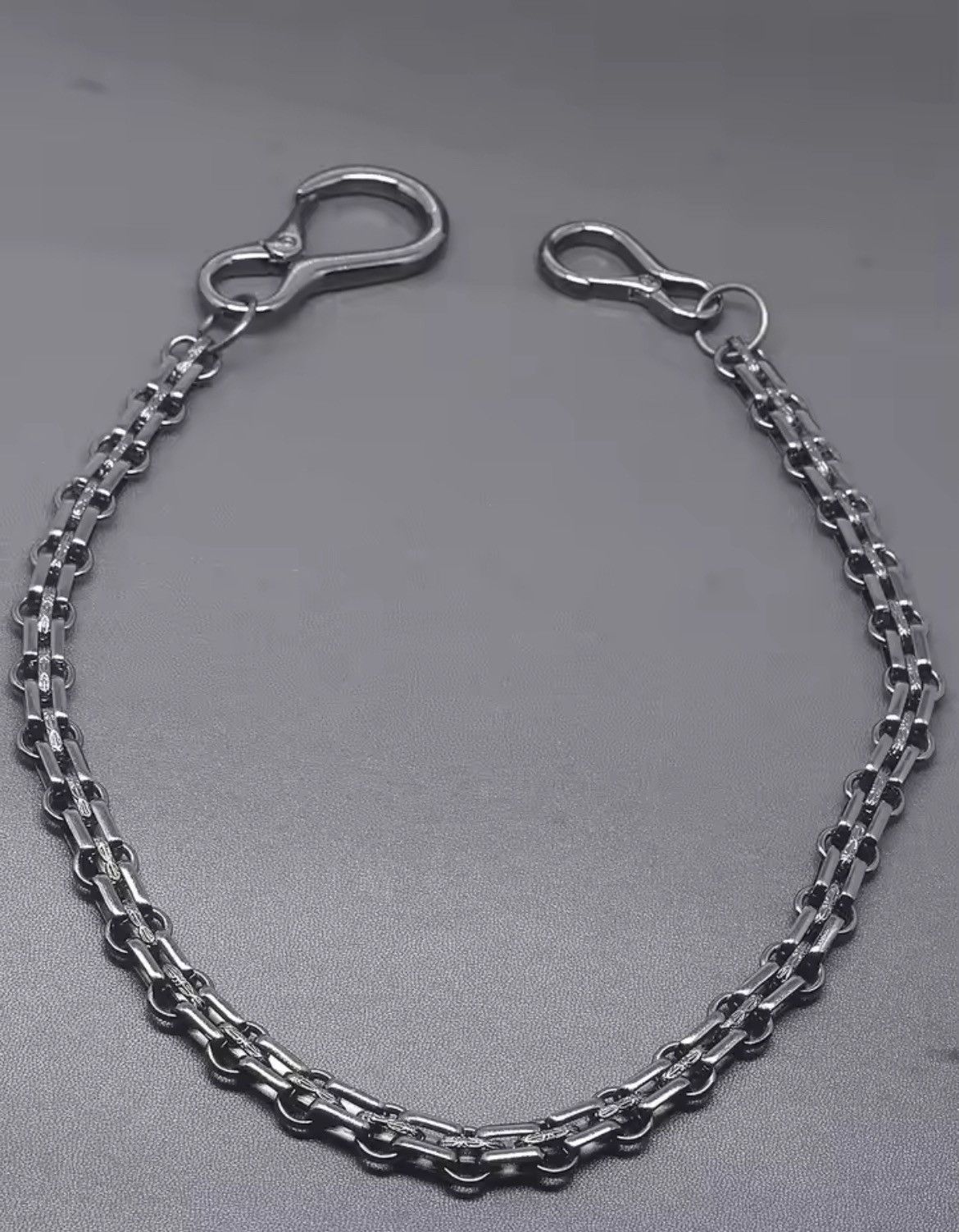 Other Gunmetal Oval hook Pants Wallet Chain Size ONE SIZE - 2 Thumbnail