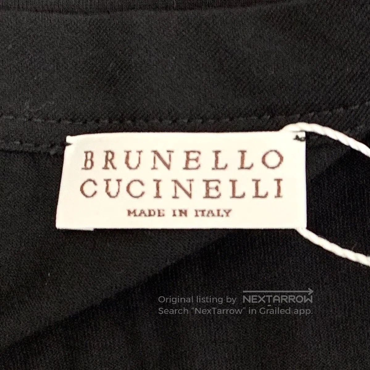 Brunello Cucinelli Brunello Cucinelli Black Beaded Pocket Cotton T. Size US L / EU 52-54 / 3 - 5 Thumbnail