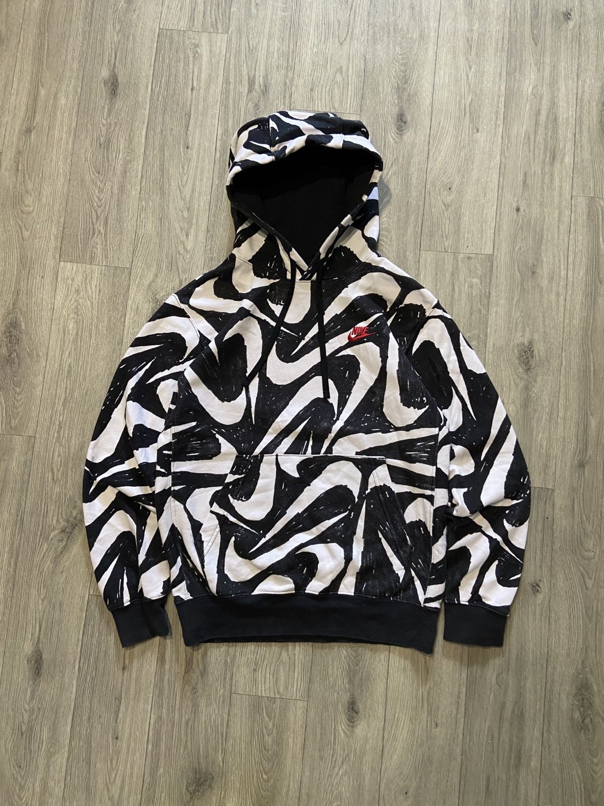 Nike Nike swoosh all over print hoodie Size US S / EU 44-46 / 1 - 1 Thumbnail
