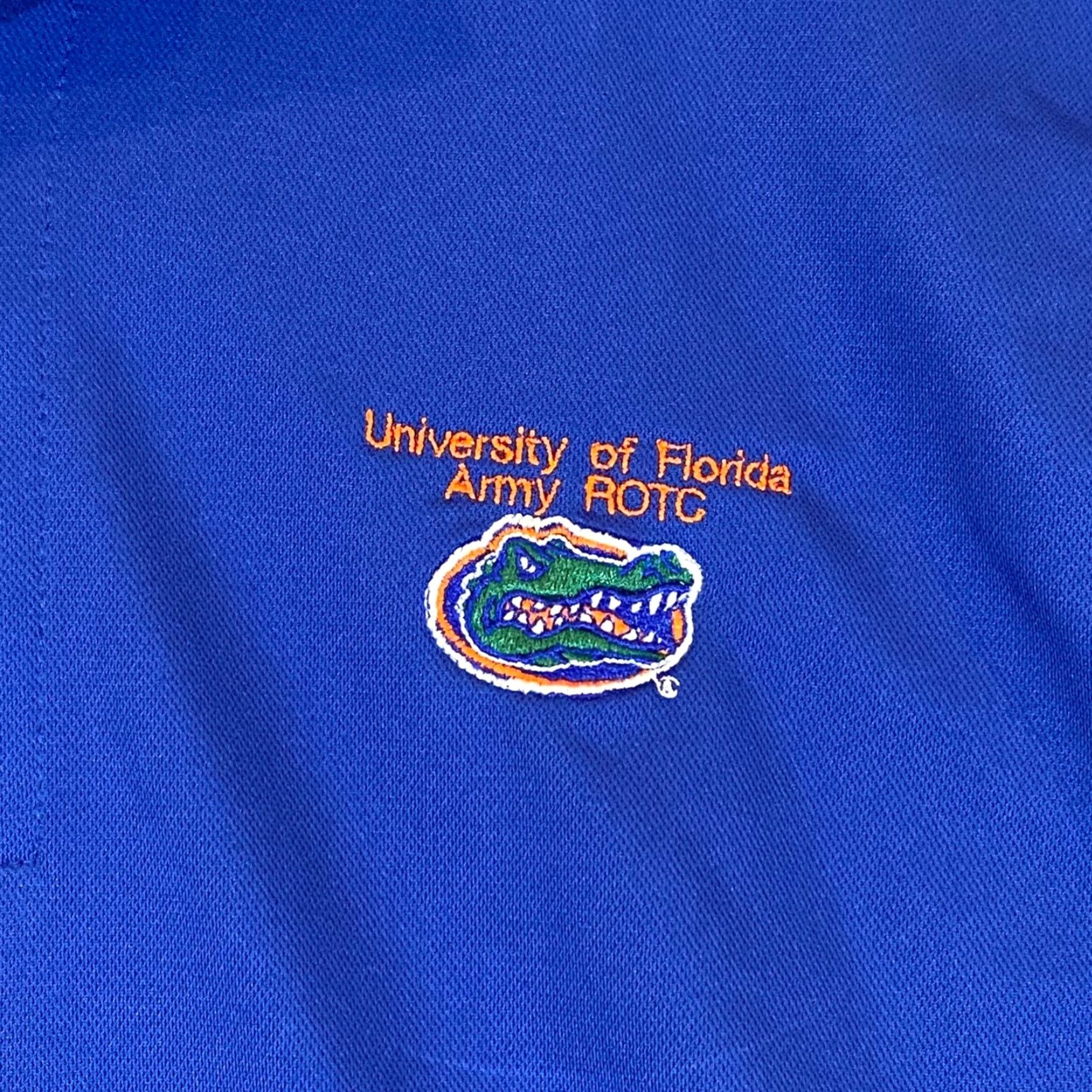 Vintage University of Florida Polo Mens Large Blue ROTC Gator Battalion Golf Shirt S/S Size US L / EU 52-54 / 3 - 2 Thumbnail