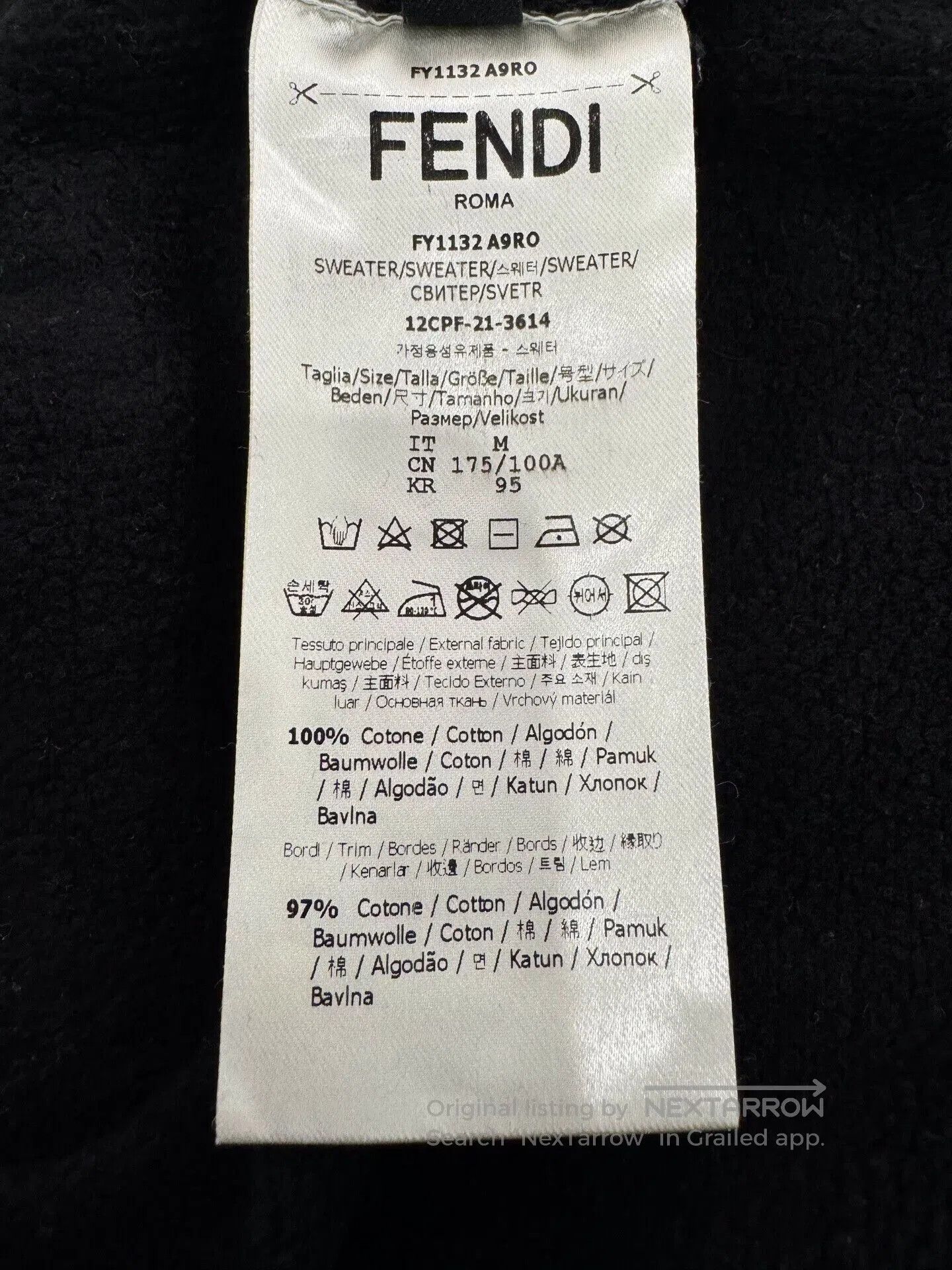 Fendi Fendi Black Logo Men's Long. Size US M / EU 48-50 / 2 - 7 Thumbnail