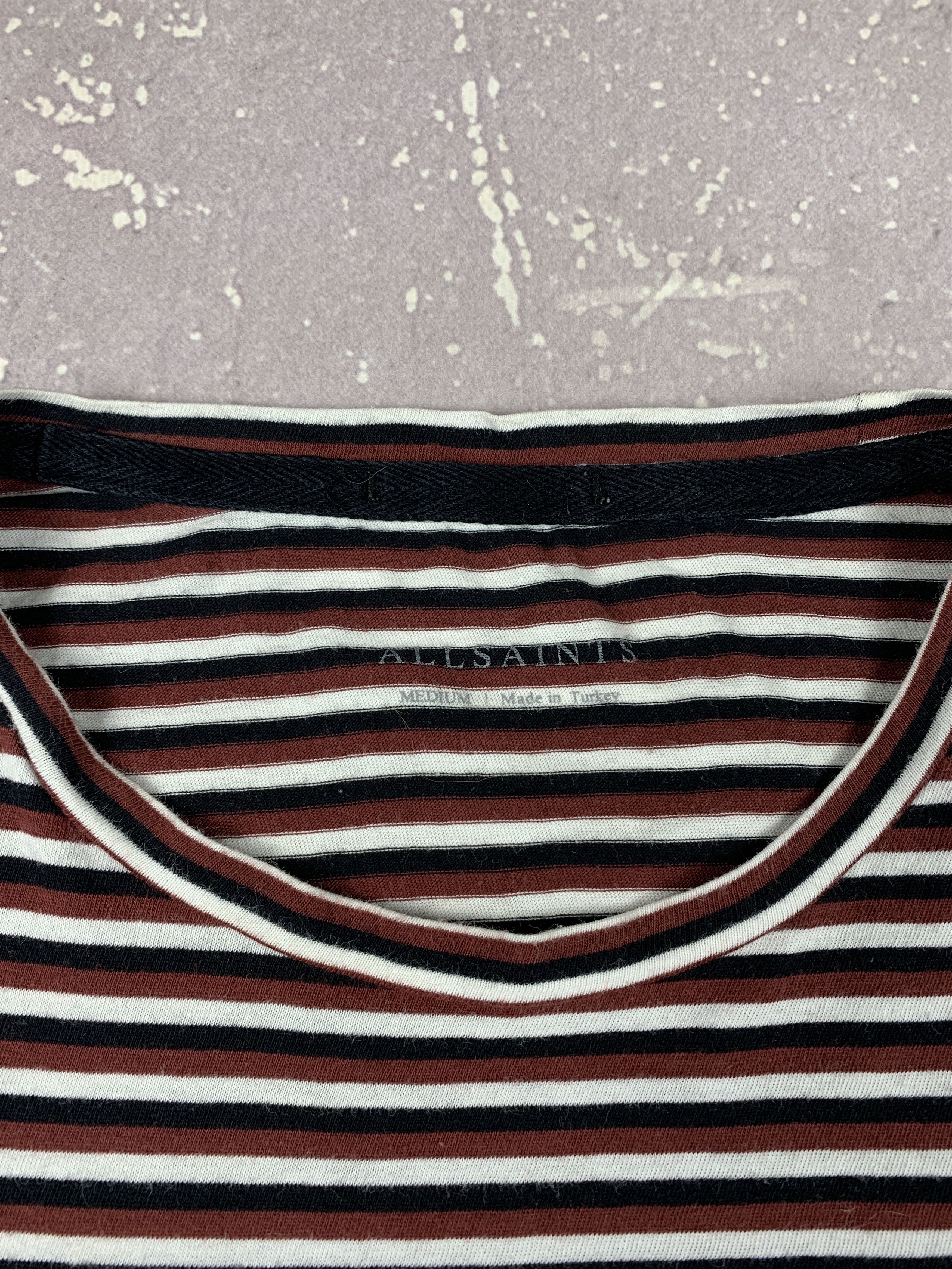 Allsaints Allsaints Trigger Tonic Crew Striped Cotton T Shirt Mens M Size US M / EU 48-50 / 2 - 4 Thumbnail