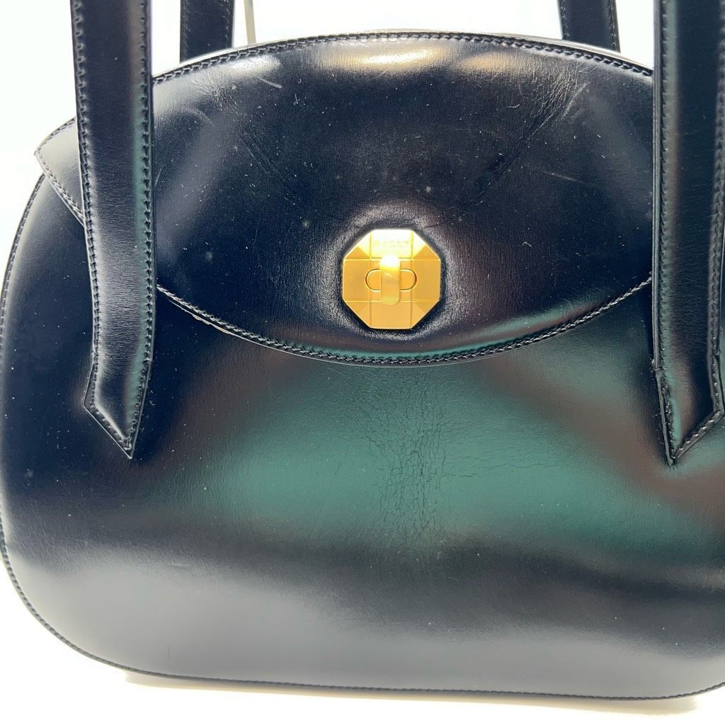 Bally Bally Vintage Structured Lambskin Bag with Brushed Gold Turn Lock Closure Size ONE SIZE - 14 Thumbnail