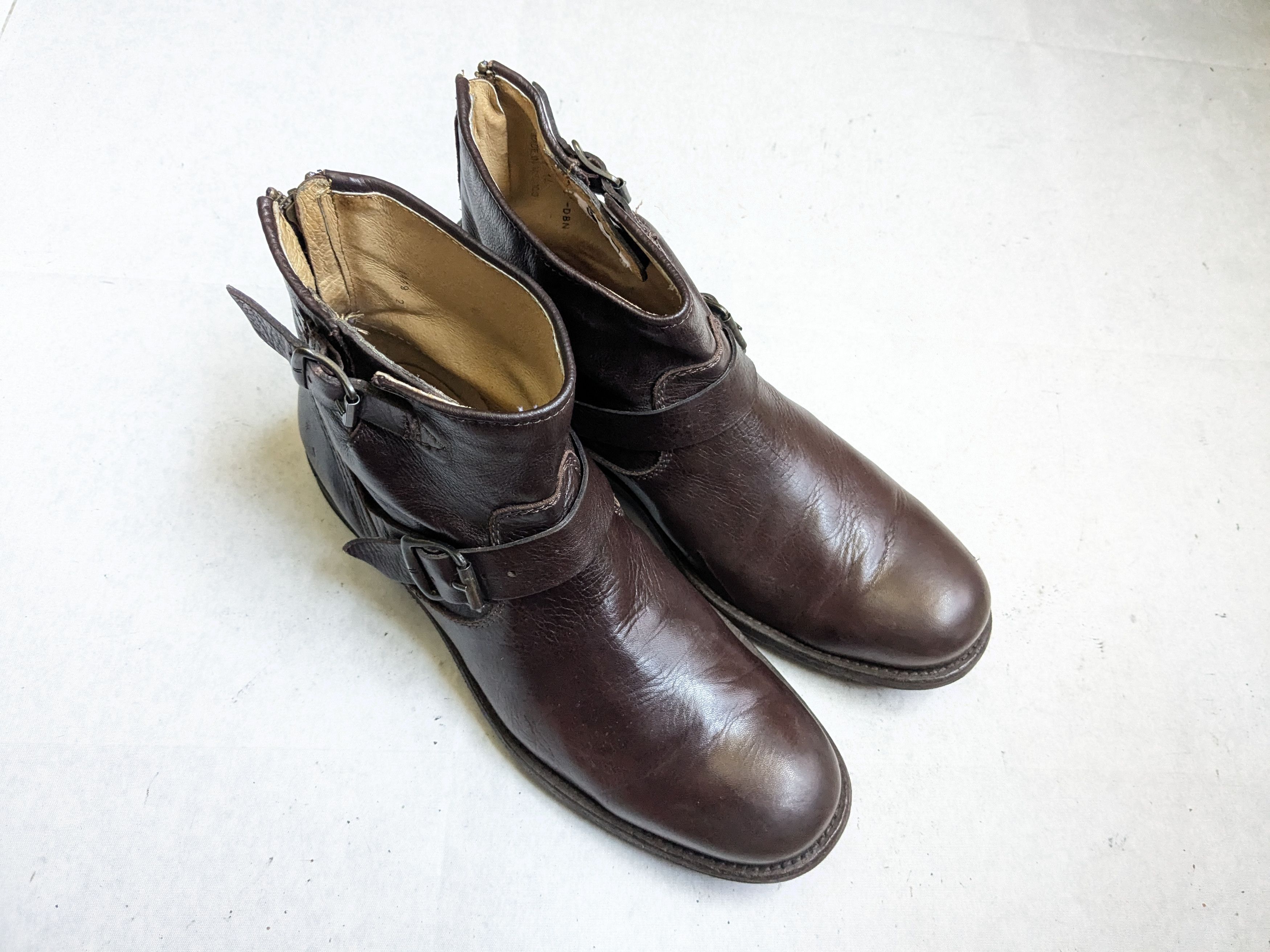 Frye Frye Harness Boots Brown 8.5 D Leather Size US 8.5 / EU 41-42 - 4 Thumbnail