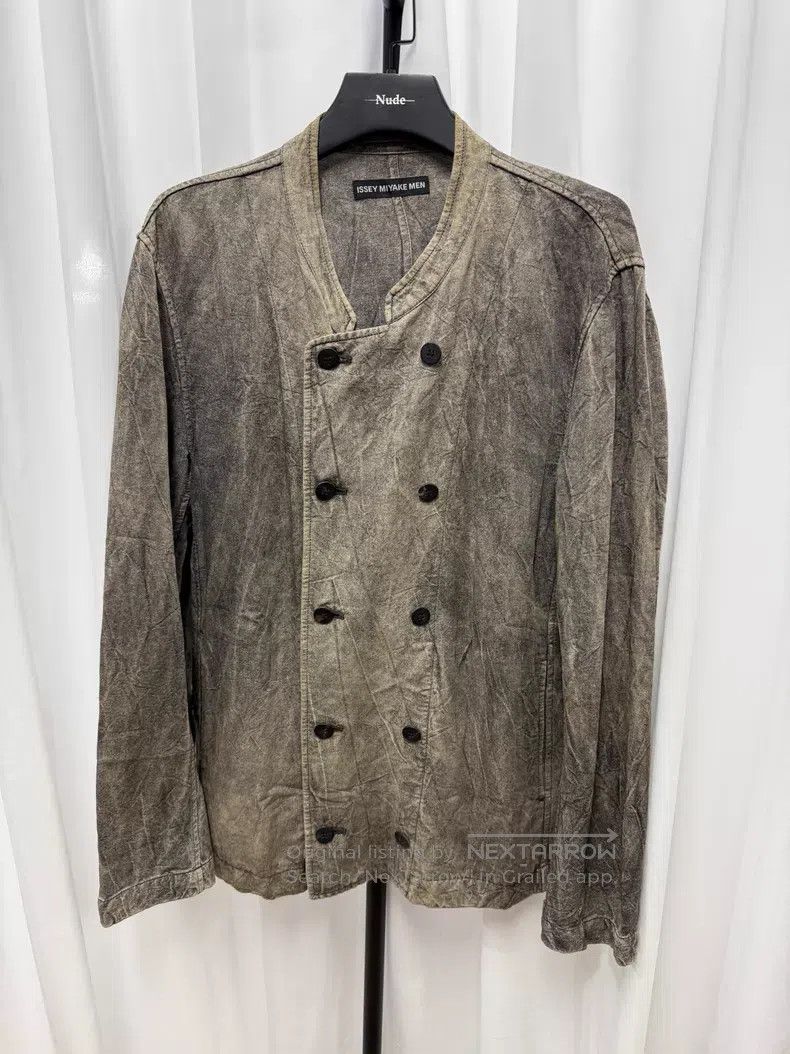 Issey Miyake Issey Miyake Pleated Distressed Double-Breasted Jacket Size US L / EU 52-54 / 3 - 1 Thumbnail