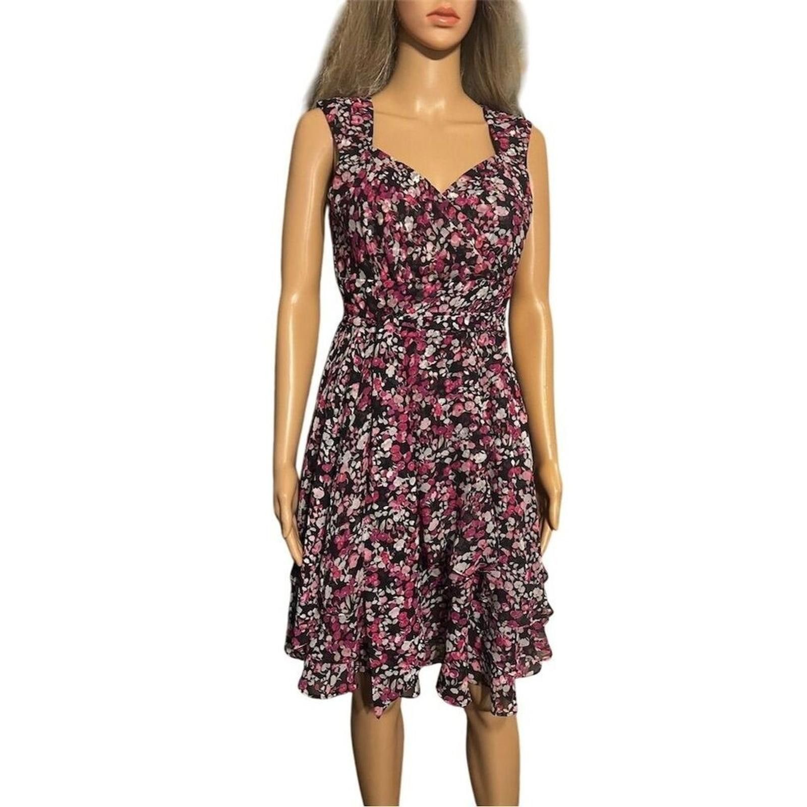 Other White House black market Fit Flare 4 Floral Black Feminine Size S / US 4 / IT 40 - 2 Thumbnail