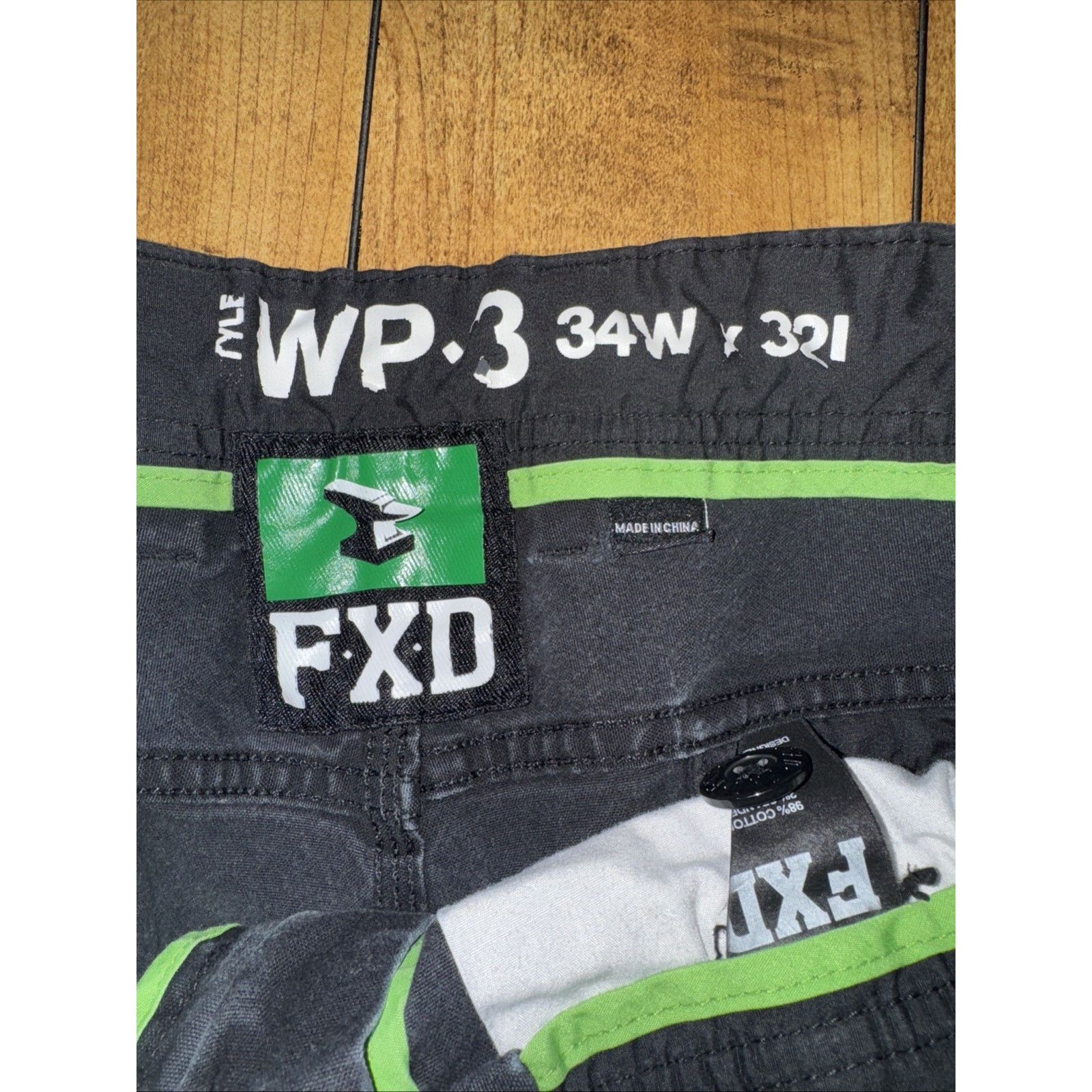 Vintage FXD Workwear Cargo Pants 34x32 Black Utility Tactical Work Size US 36 / EU 52 - 3 Thumbnail
