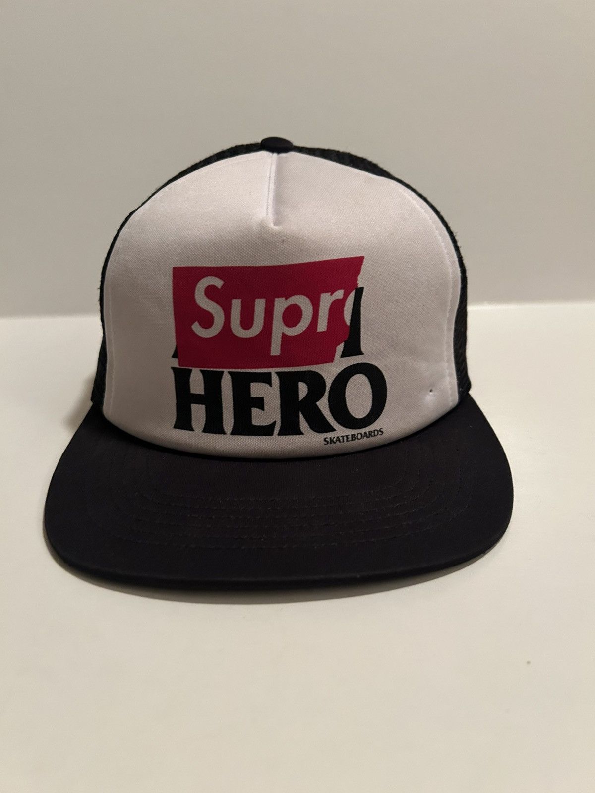Supreme Anti-Hero Mesh Back 5-Panel Hat Black