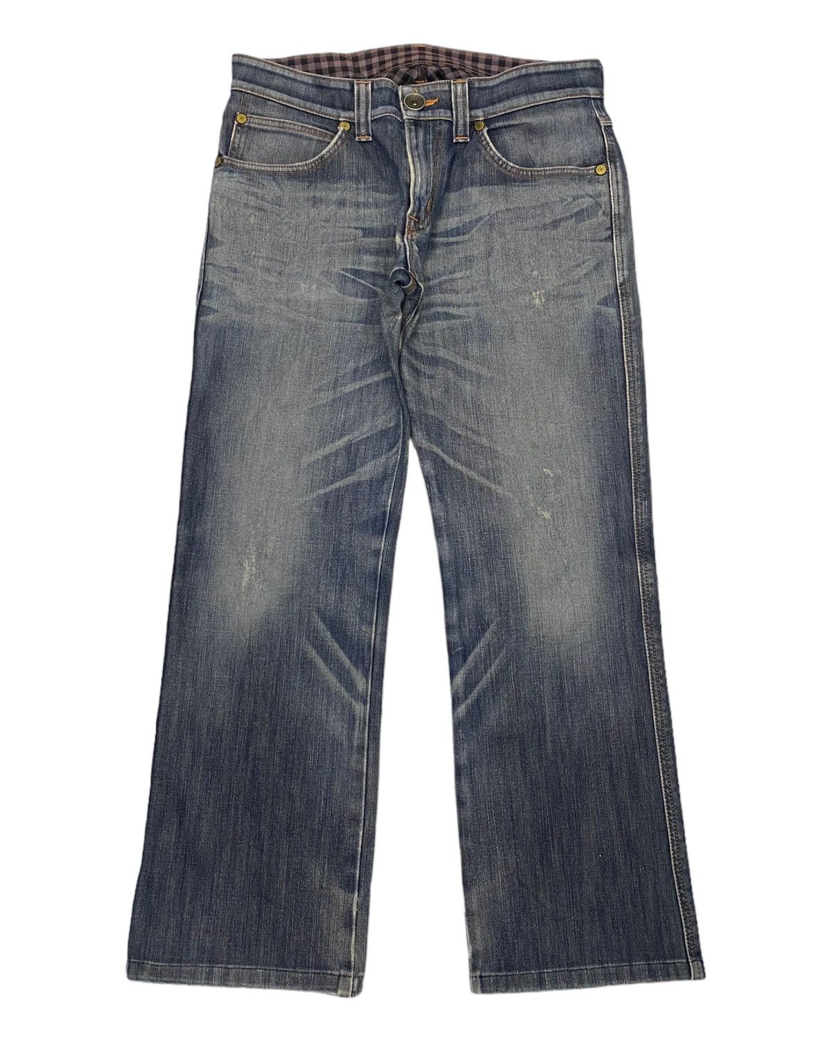 Hysteric Glamour 🔥BAGGY FLARE EDWIN 503 BLUE TRIP DISTRESSED DENIM JEANS Size US 34 / EU 50 - 1 Thumbnail