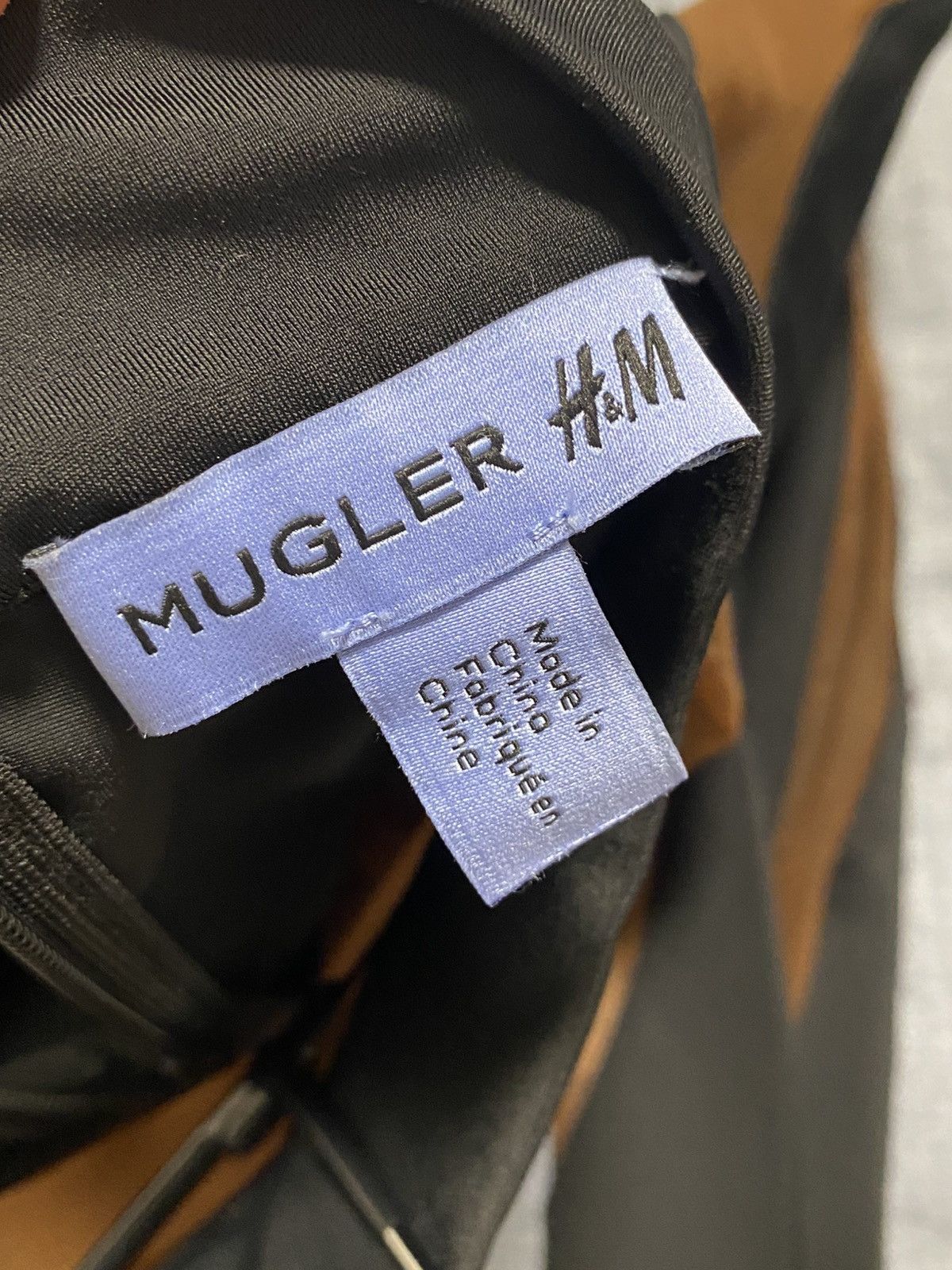 H&M × Mugler Mugler X H&M Rare Black & Brown Mesh Panel Bodysuit Size XS / US 0-2 / IT 36-38 - 3 Thumbnail