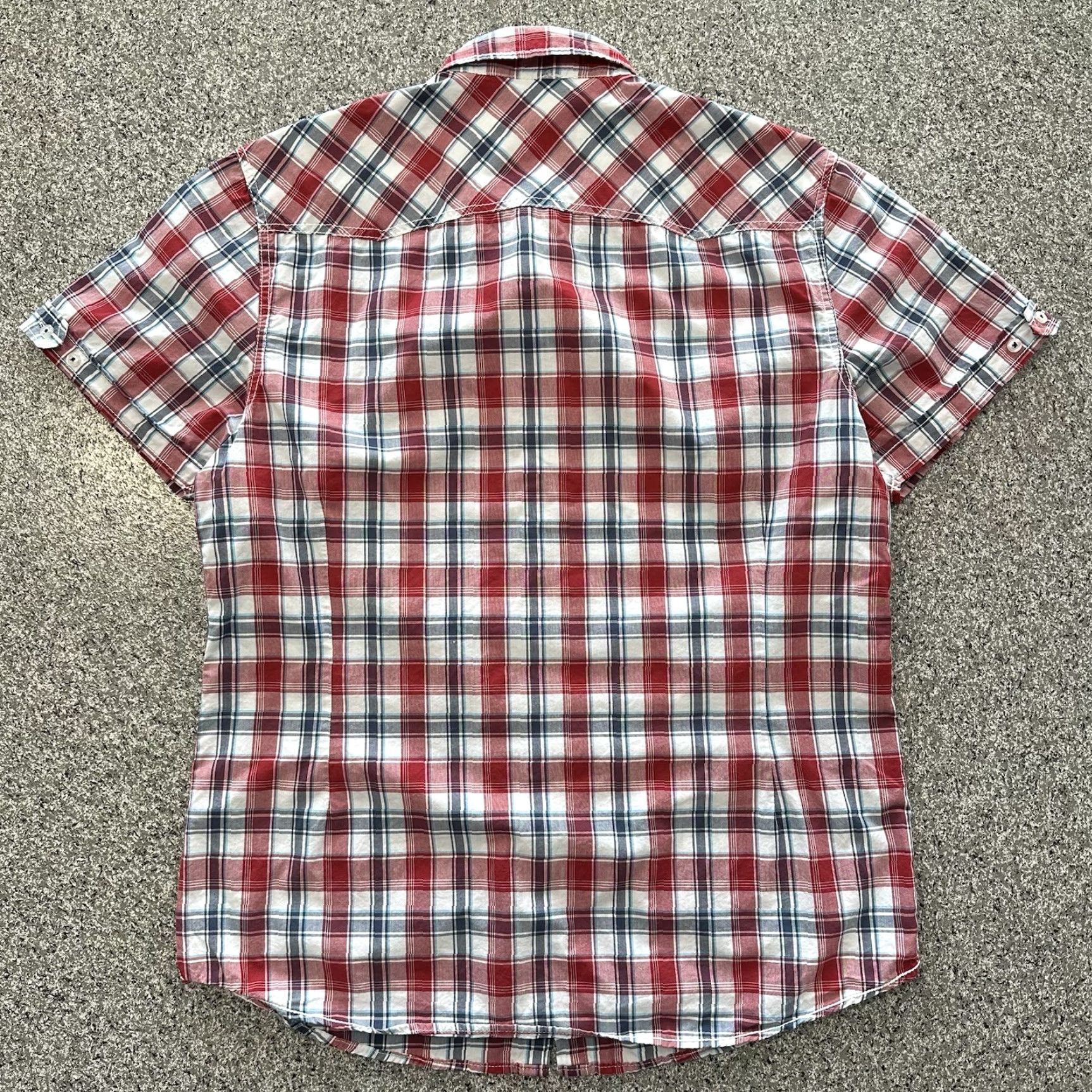 Buffalo David Bitton Buffalo David Bitton Button-Up Shirt Mens L Red Plaid Cotton Short Sleeve Size US L / EU 52-54 / 3 - 6 Thumbnail
