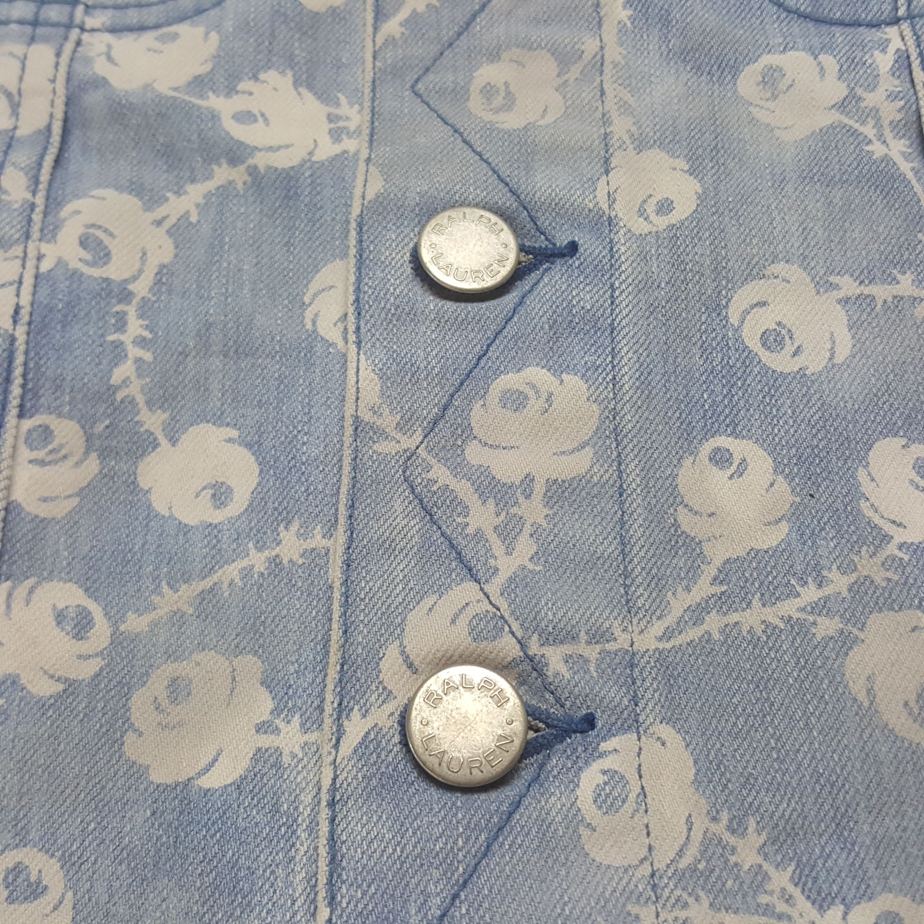 Ralph Lauren Vintage Ralph Lauren American Flowers Denim Jacket C303N14 Size XXS / US 00 / IT 34 - 6 Thumbnail