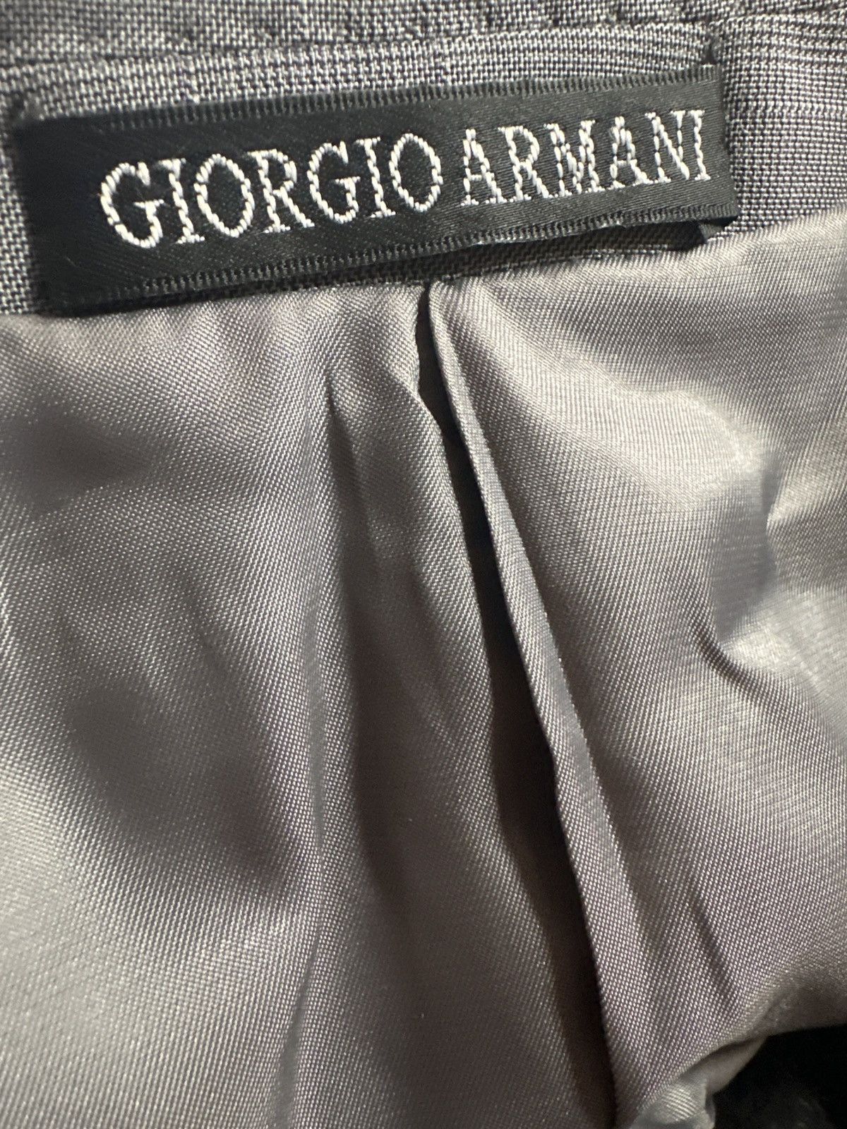 Giorgio Armani Giorgio Armani Le Collezioni Grey Plaid Wool Blazer Size 42R - 8 Thumbnail