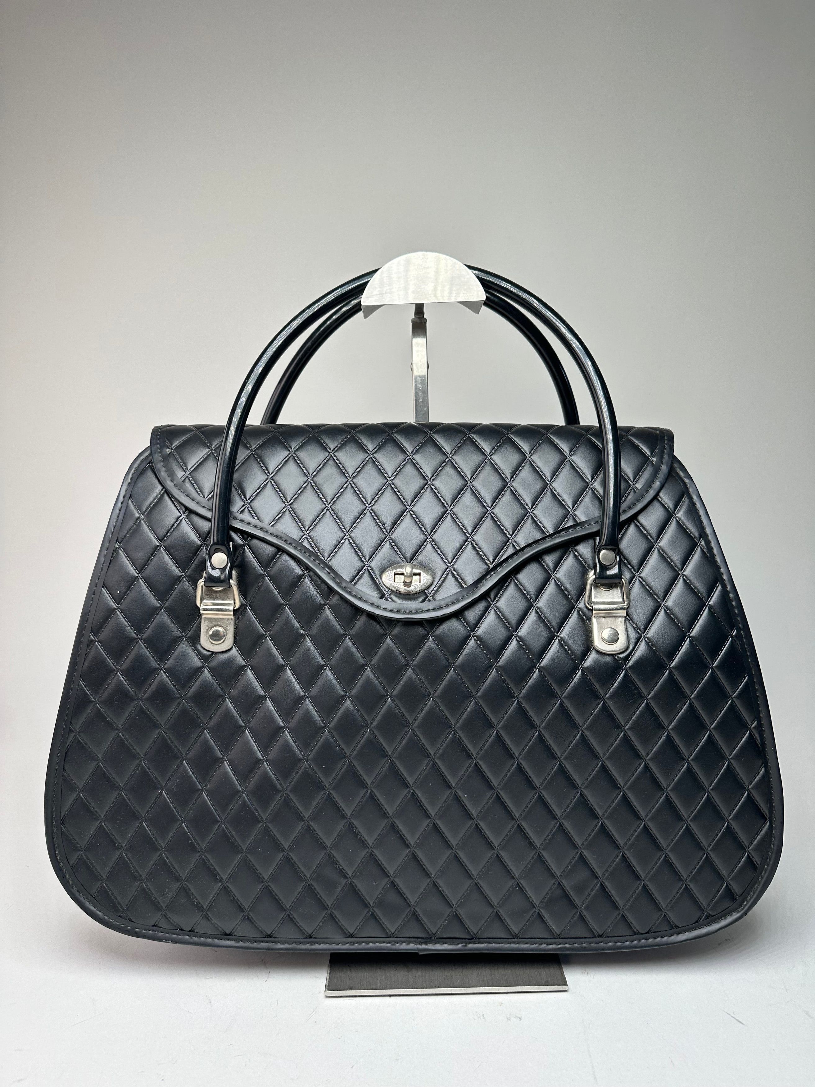 Comme des Garcons Vintage Comme des Garçons Patent Quilted Top-Handle Bag Blac Size ONE SIZE - 1 Thumbnail