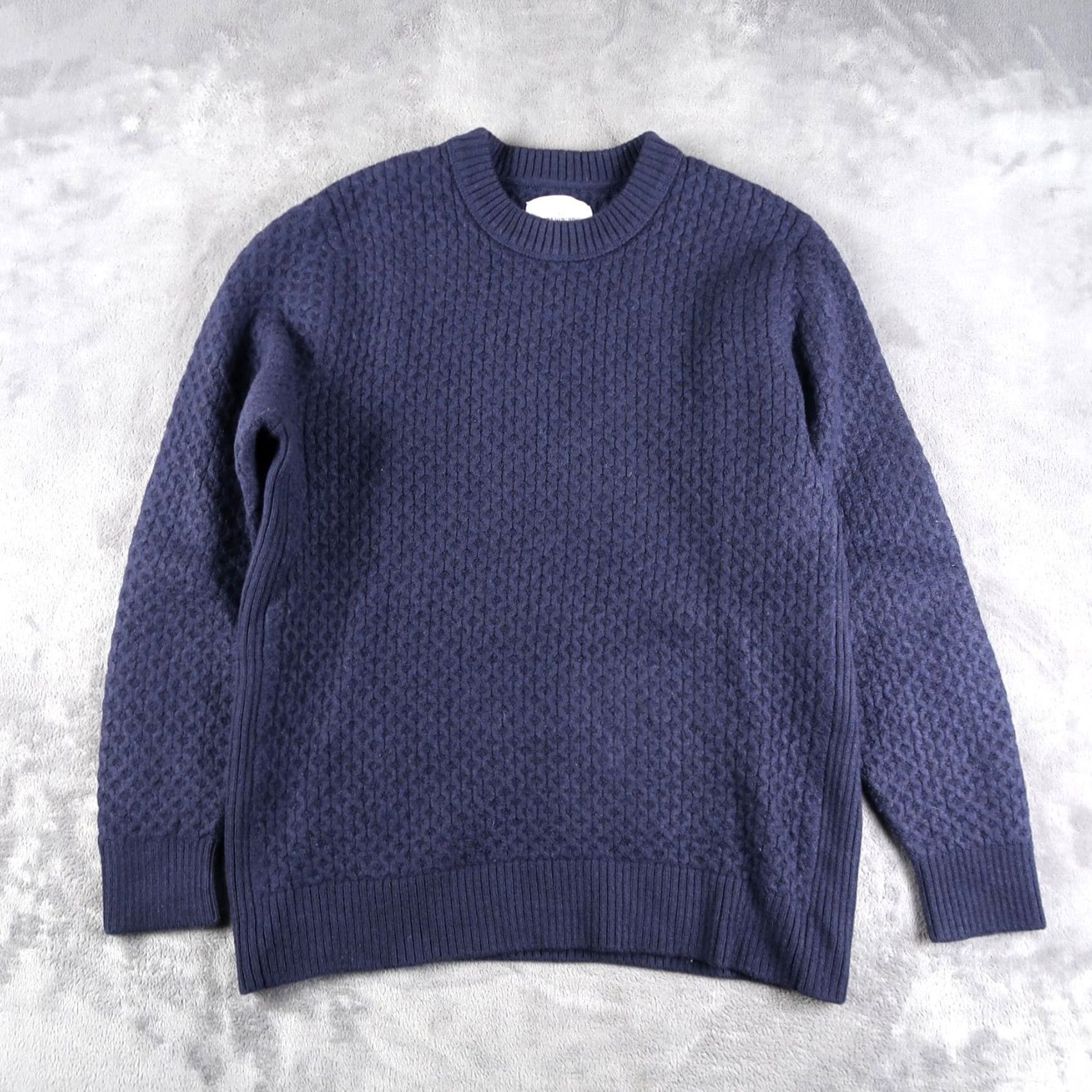 Reigning Champ Reigning Champ Sweatshirt Men XL Blue Wool Honeycomb Crewneck Chunky Pullover Size US XL / EU 56 / 4 - 2 Thumbnail