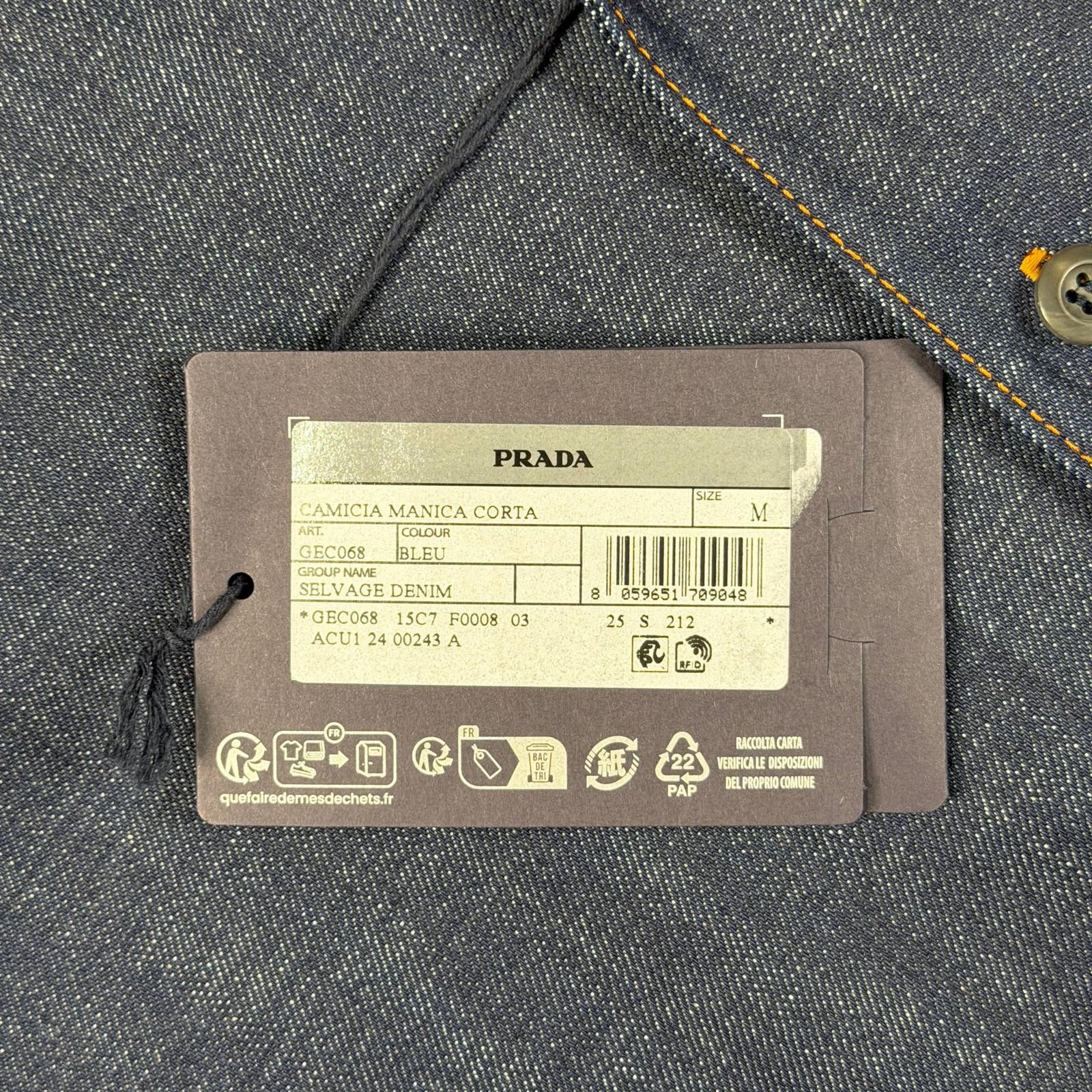 Prada Prada Denim Camp Collar Shirt Size US M / EU 48-50 / 2 - 6 Thumbnail