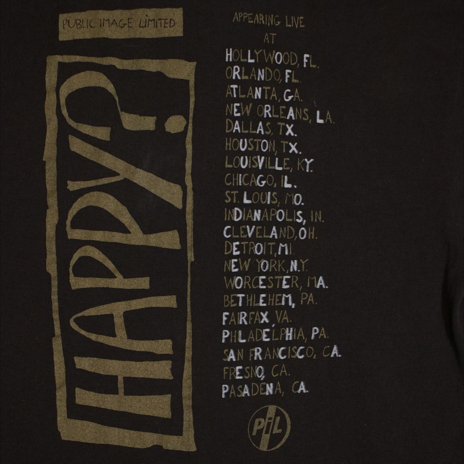 Vintage 1987 Johnny Rotten Happy? Tour Tee Size US L / EU 52-54 / 3 - 5 Thumbnail