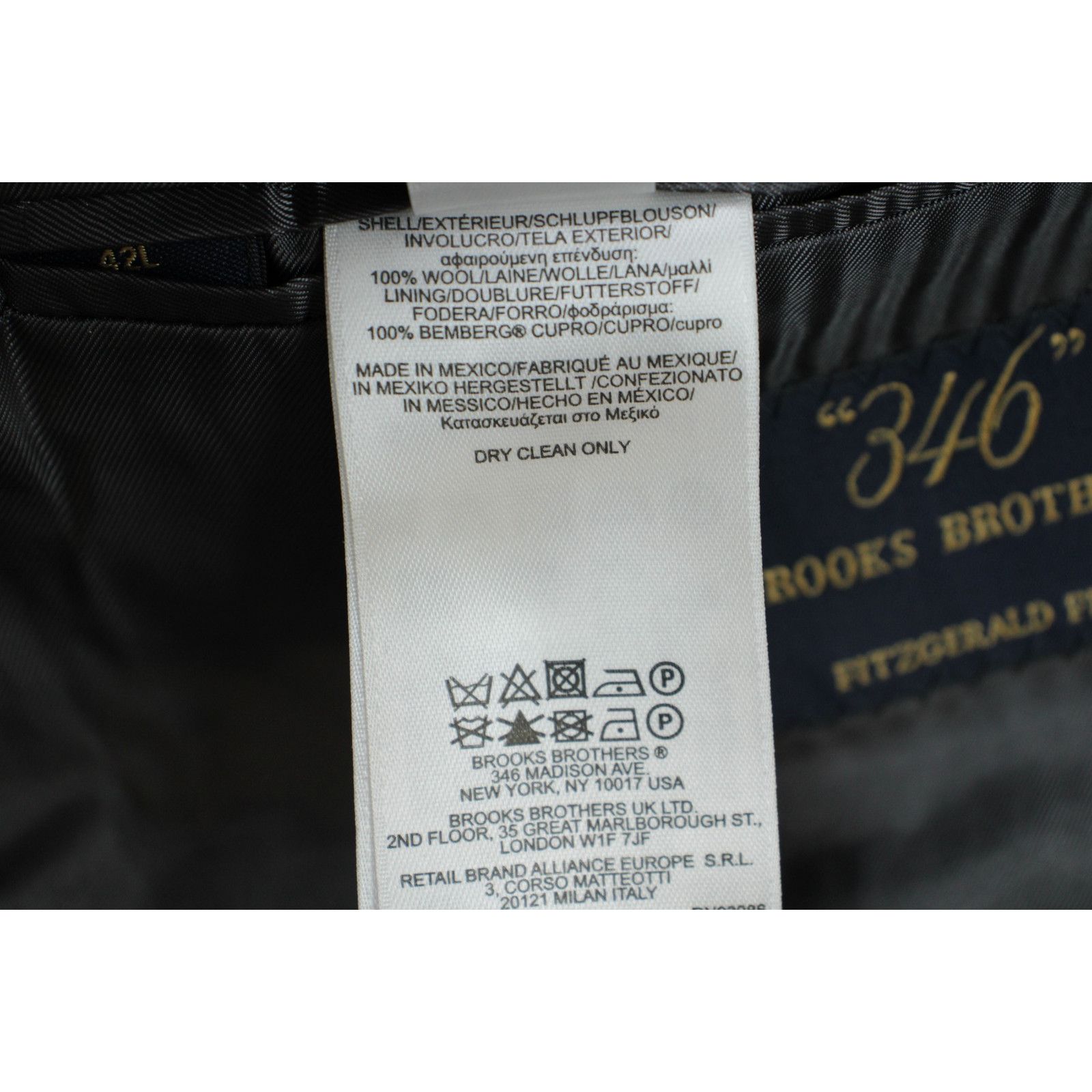 Brooks Brothers Brooks Brothers 346 Blazer Mens 42L Gray Herringbone Wool Size 42L - 8 Thumbnail