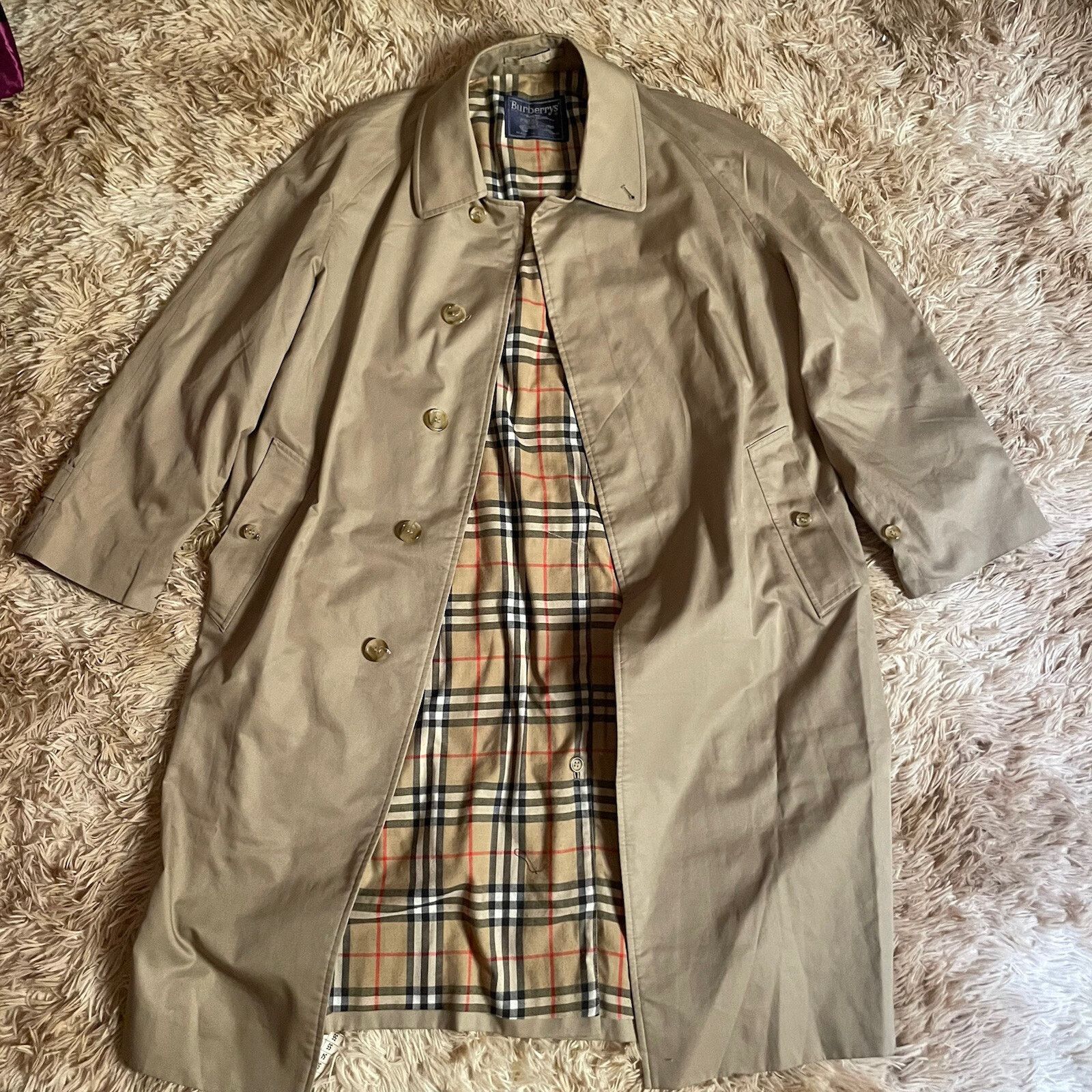Burberry Vintage Burberry's men's Trench Coat Nova Check england M L Size US M / EU 48-50 / 2 - 2 Thumbnail