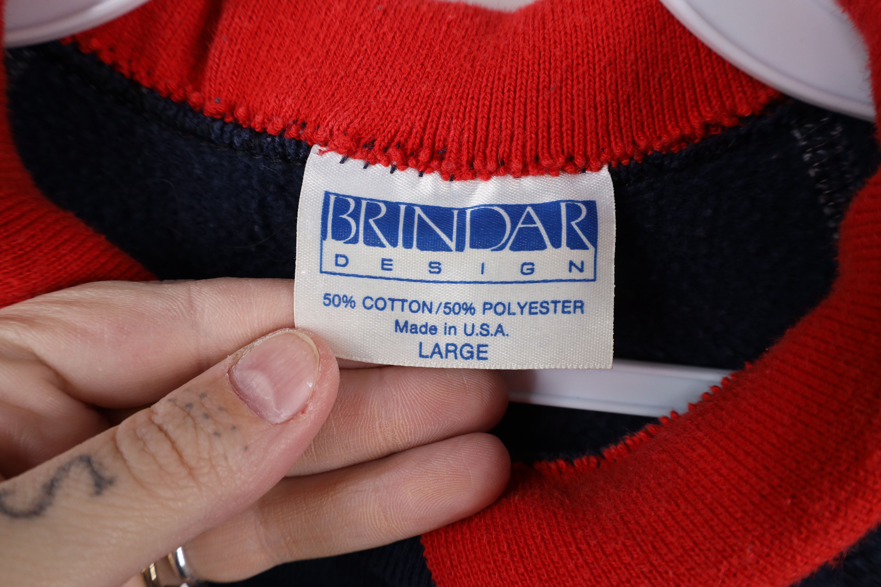 Vintage Vintage 90s Streetwear Christmas Collared Sweatshirt USA Size L / US 10 / IT 46 - 9 Thumbnail
