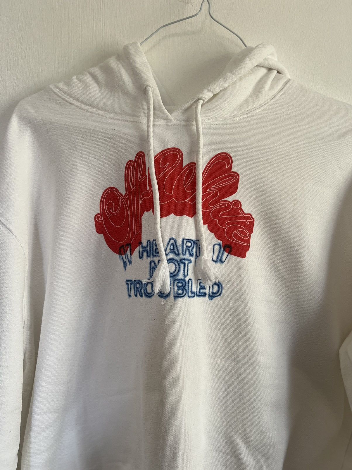 Off-White Off white “Heart Not Troubled” Hoodie/cropped Size S / US 4 / IT 40 - 3 Thumbnail