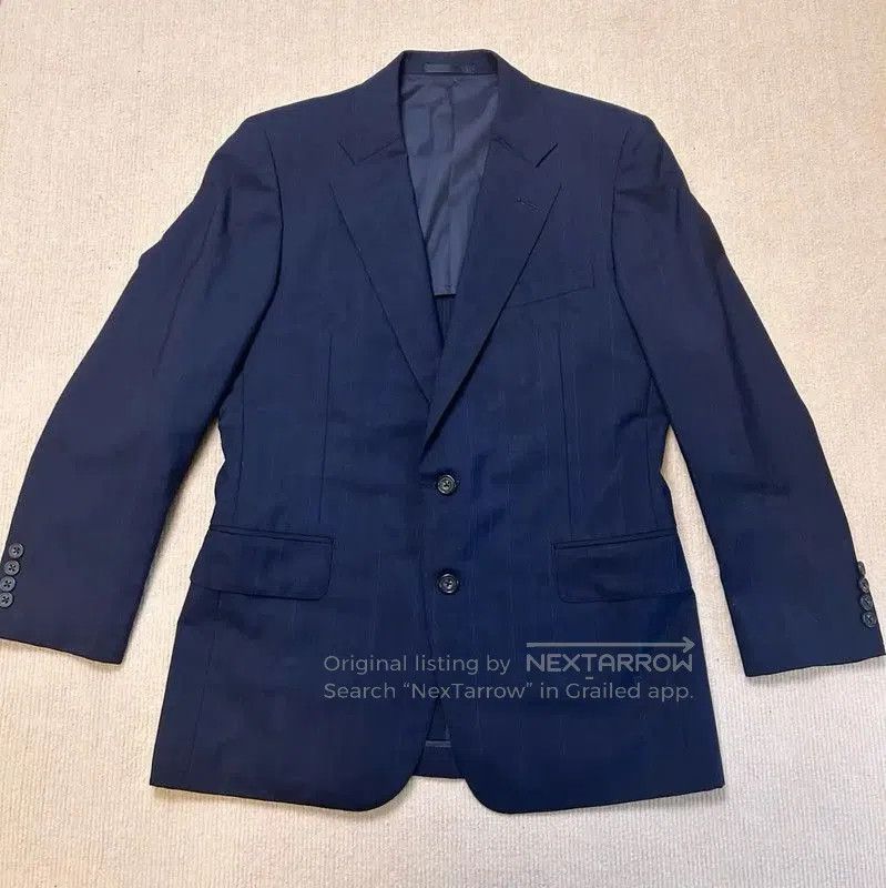 Burberry Burberry Men's Navy Wool Summer Jacket. Size US M / EU 48-50 / 2 - 1 Thumbnail