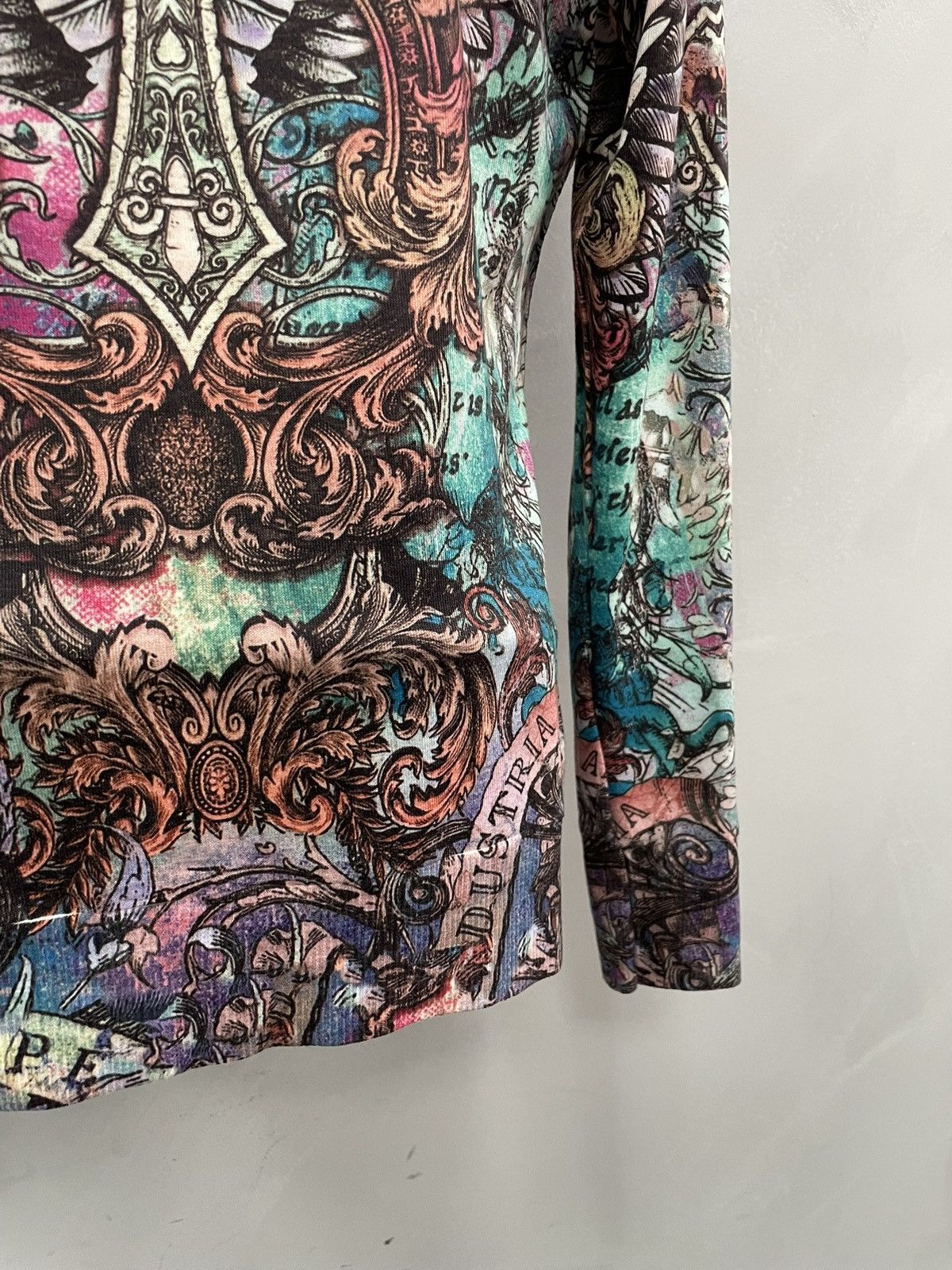 Hysteric Glamour Affliction style gothic cross print colorful Y2K zip hoodie Size US S / EU 44-46 / 1 - 11 Thumbnail