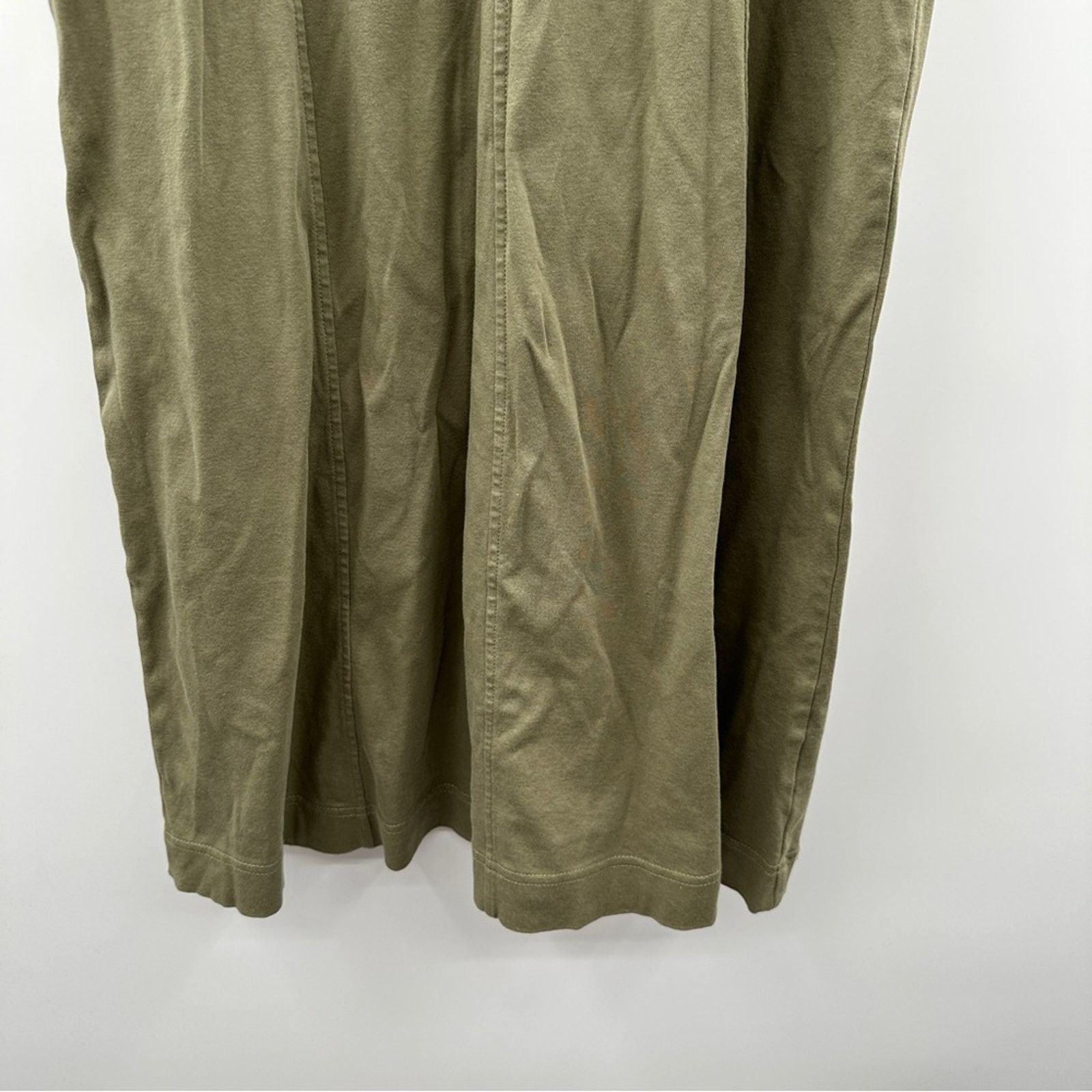 Everlane Everlane Olive Green Sleeveless Scoop Fit & Flare Midi Dress Size XS / US 0-2 / IT 36-38 - 3 Thumbnail