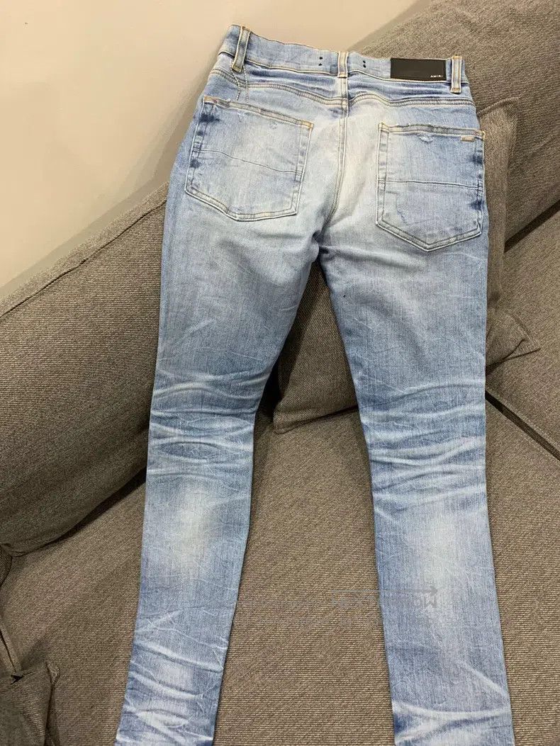Amiri Amiri Classic Double Knee Destroyed Denim Jeans, Size 28 Size US 28 / EU 44 - 2 Thumbnail