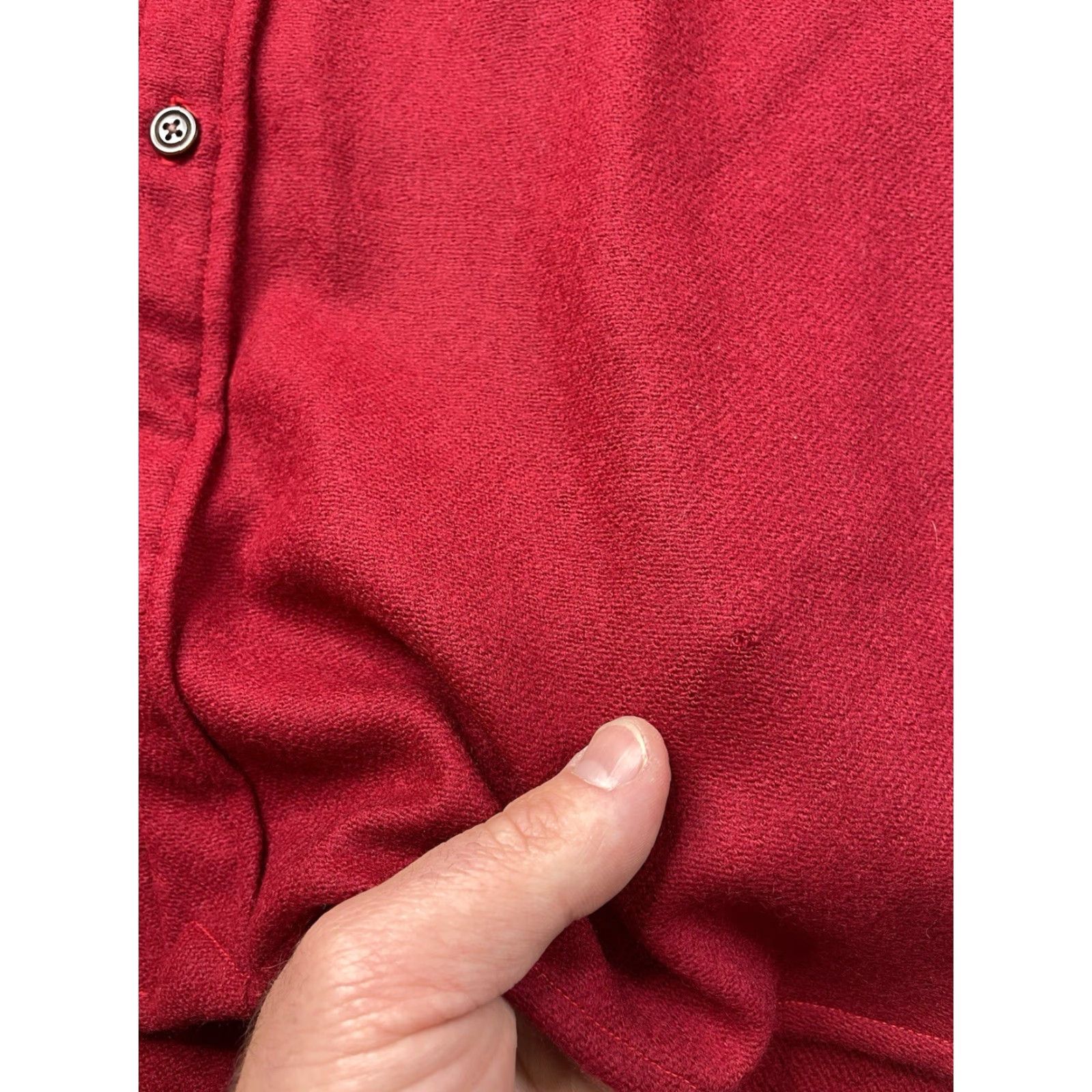 Polo Ralph Lauren VINTAGE Polo Ralph Lauren Shirt Mens XL Red Wool Flannel Heavyweight Button-Front Polo Ralph Lauren Shirt Size US XL / EU 56 / 4 - 7 Thumbnail
