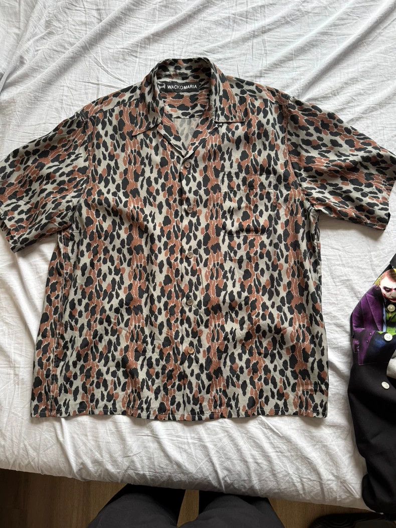 Wacko Maria Wacko Maria 25ss Grey Leopard Print Hawaiian Shirt, Size M Size US M / EU 48-50 / 2 - 1 Thumbnail