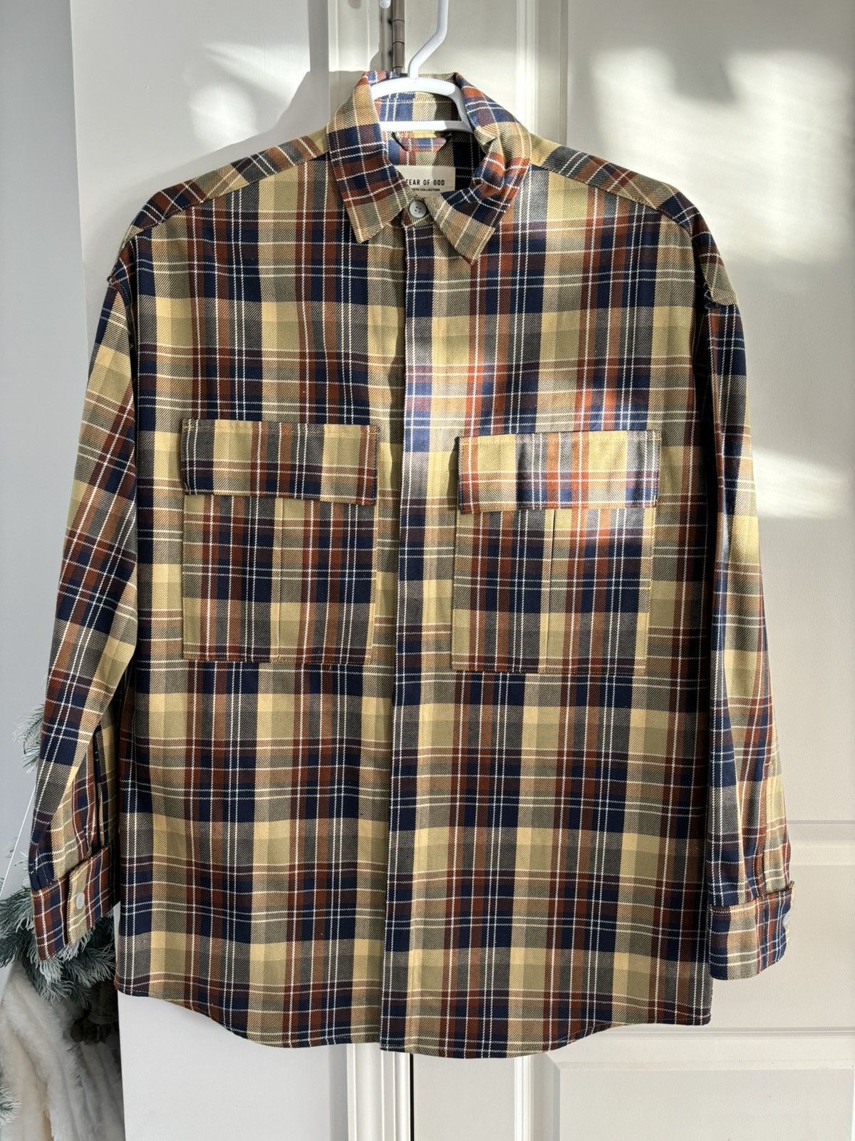 image of Fear Of God Flannel Multicolor Button Up Sixth Collection in Yellow, Men's (Size Medium)
